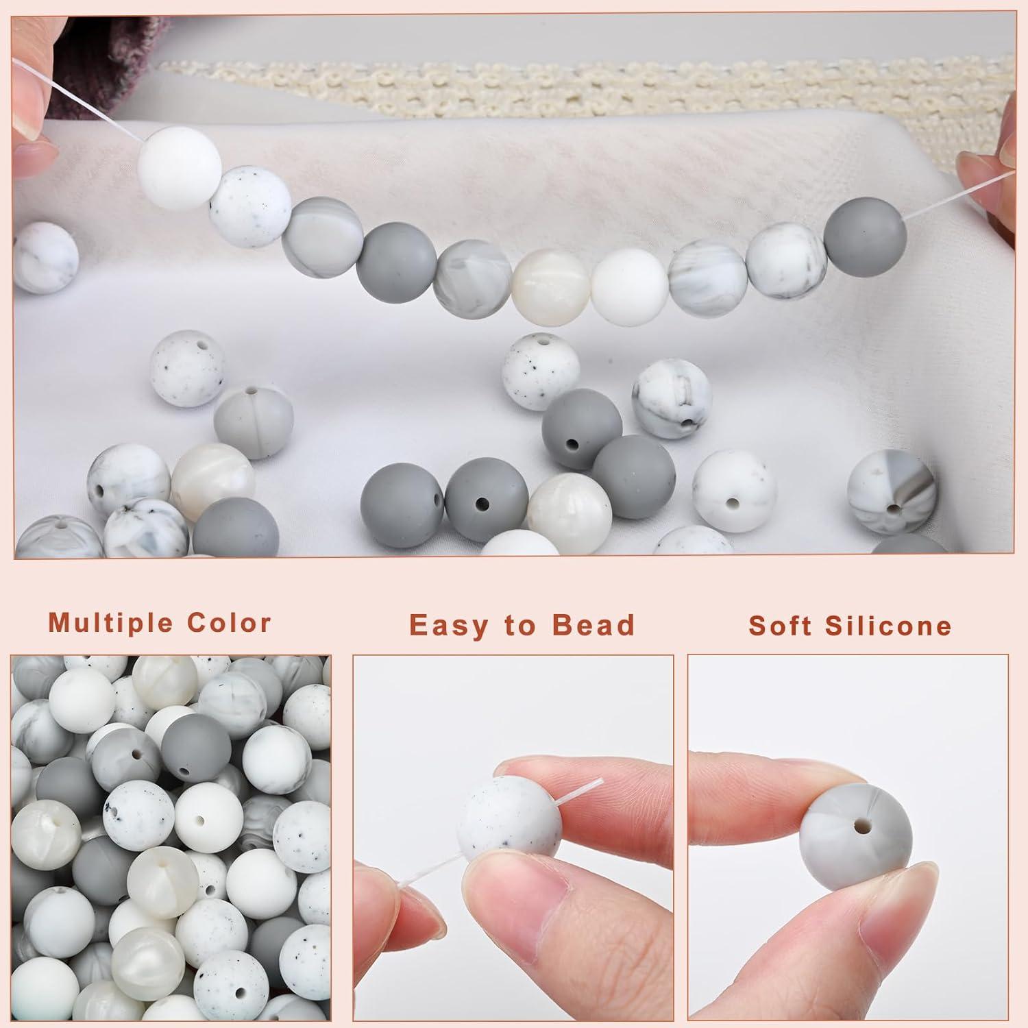 Perlas de Silicona 15mm U-LIAN 150 Pcs Mezcla de Colores