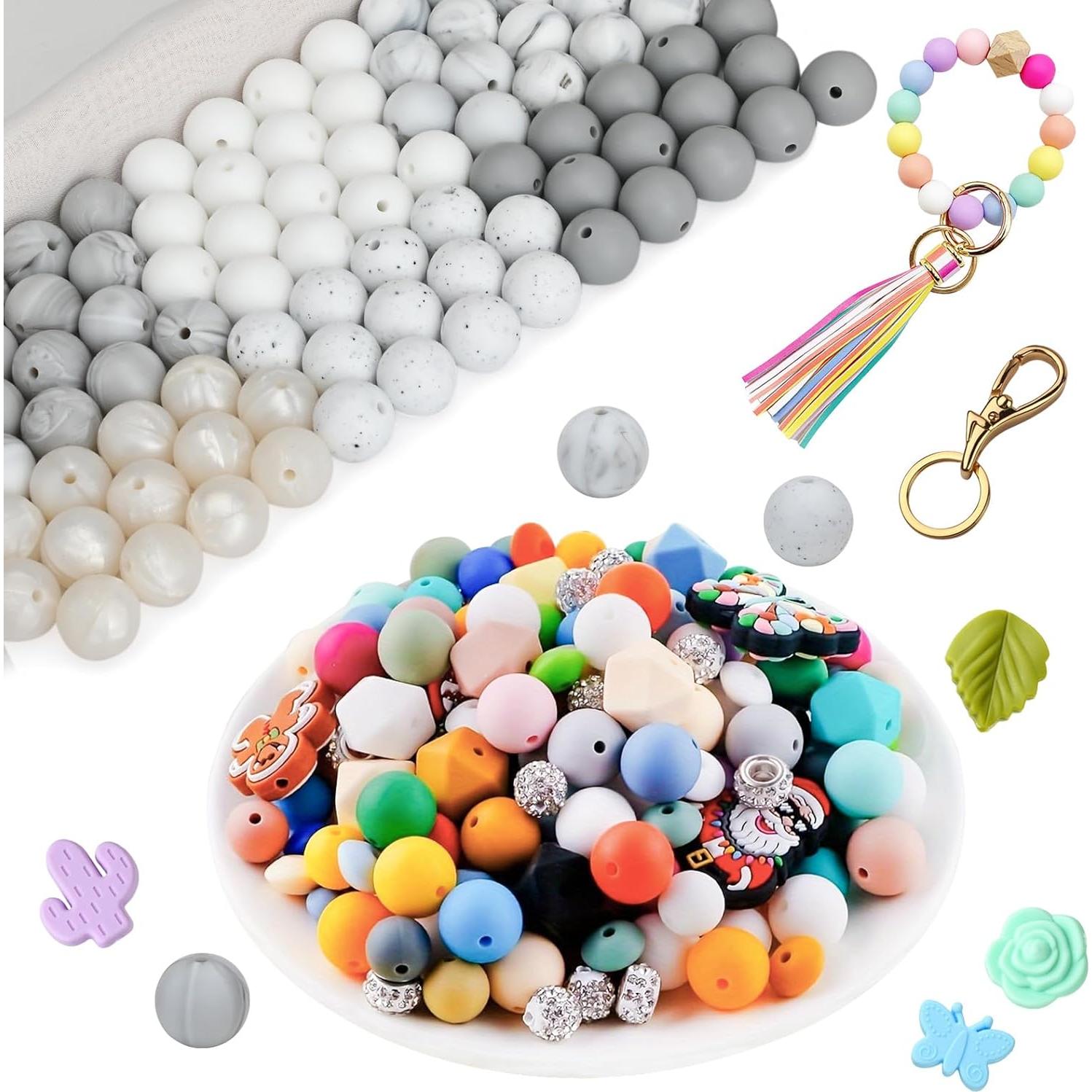 Perlas de Silicona 15mm U-LIAN 150 Pcs Mezcla de Colores