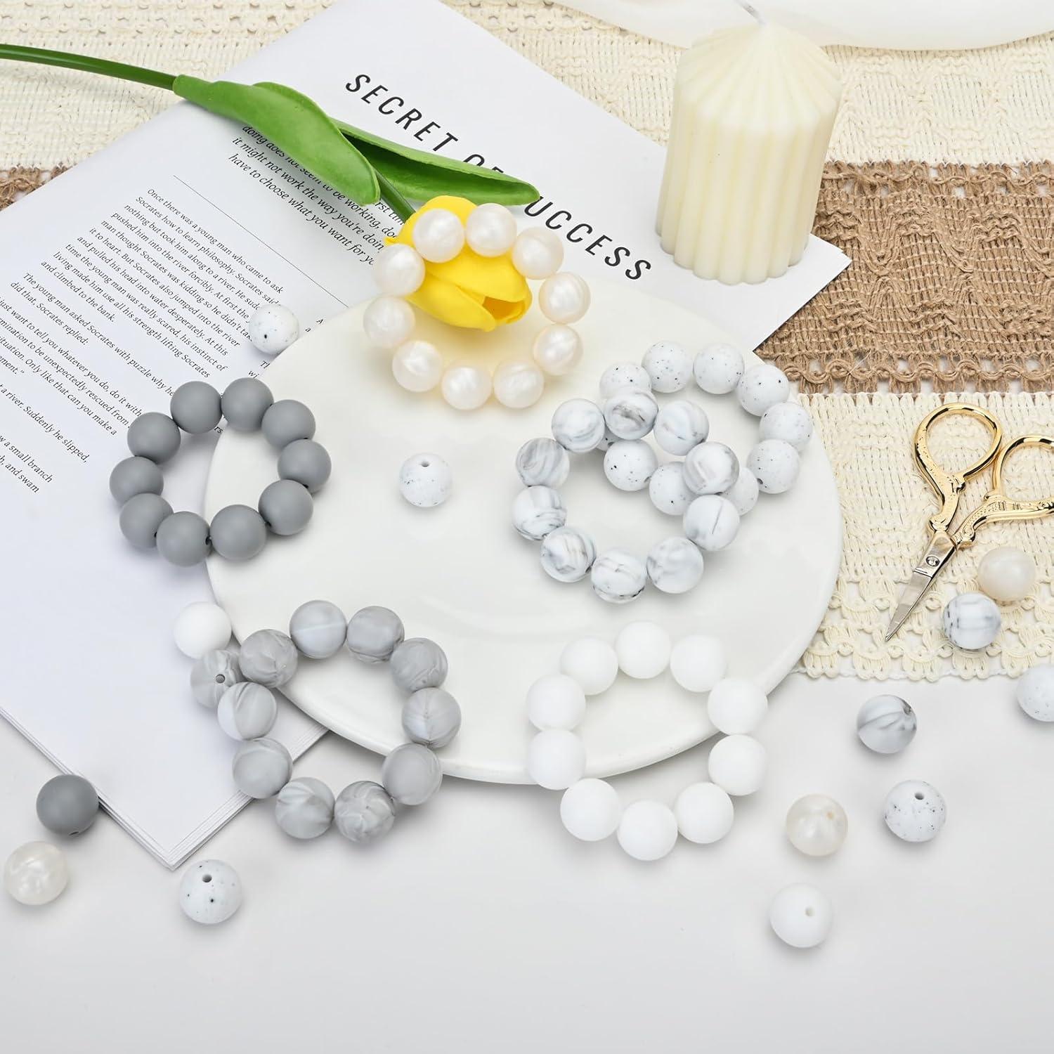 Perlas de Silicona 15mm U-LIAN 150 Pcs Mezcla de Colores