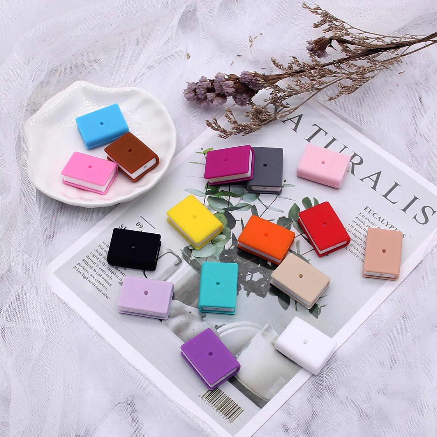 Perlas de Silicona KJMYYXGS en Forma de Libro - 16 Piezas