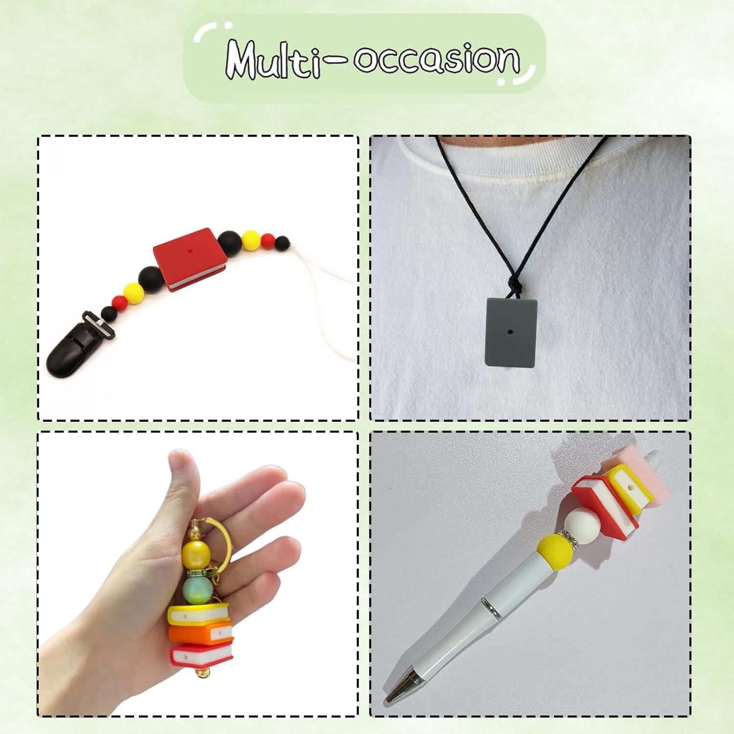 Perlas de Silicona KJMYYXGS en Forma de Libro - 16 Piezas