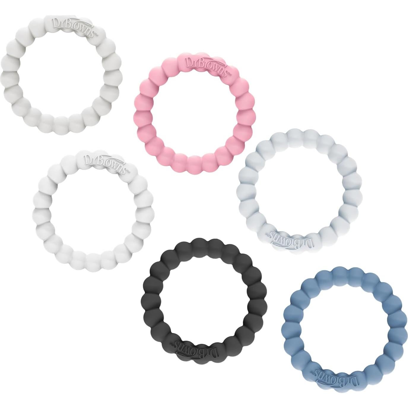 Anillos de Mordedor para Bebés Dr. Brown's Flexees 6 Piezas Silicona
