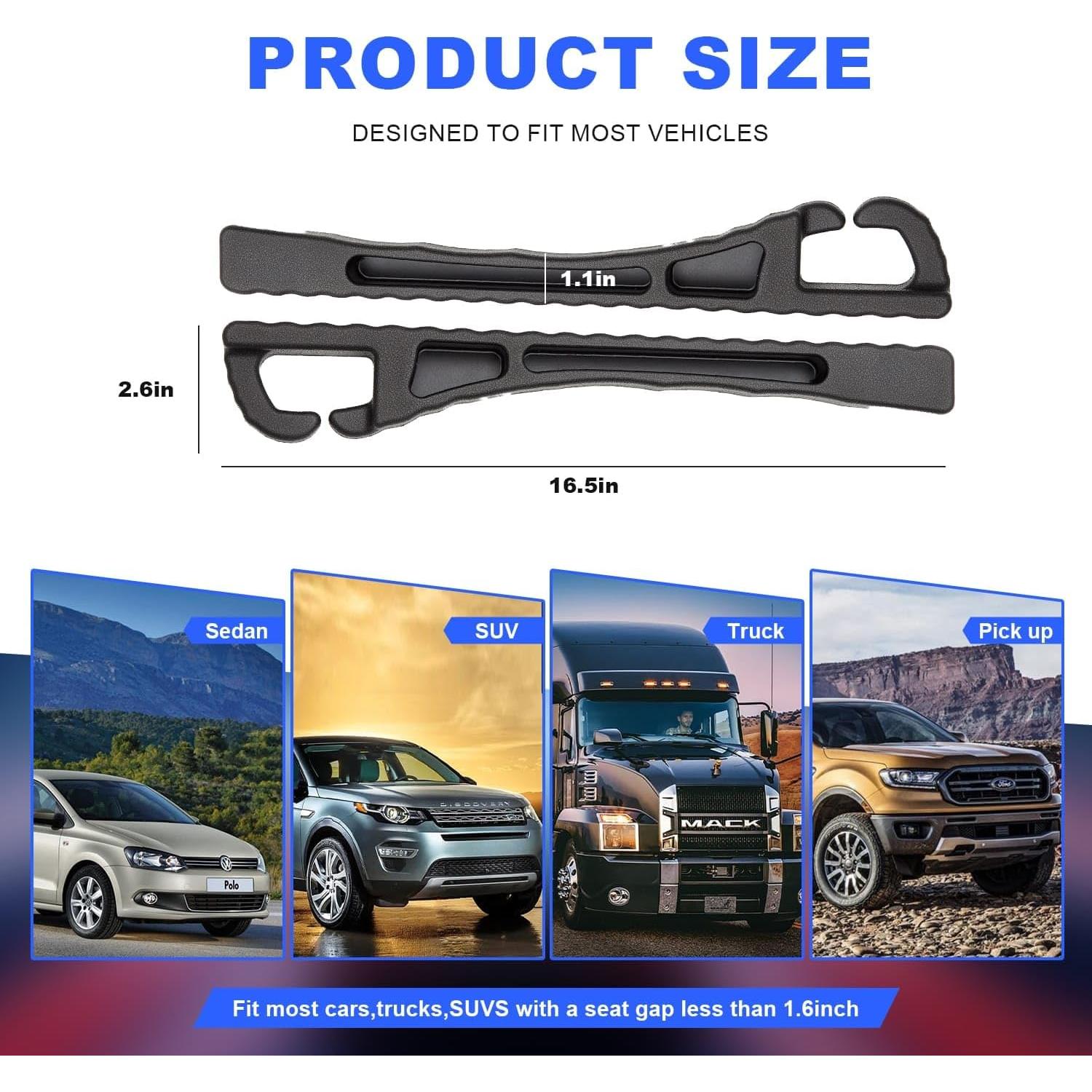 Relleno de Espacio entre Asientos Hiseanllo 2PCS Ajuste Universal