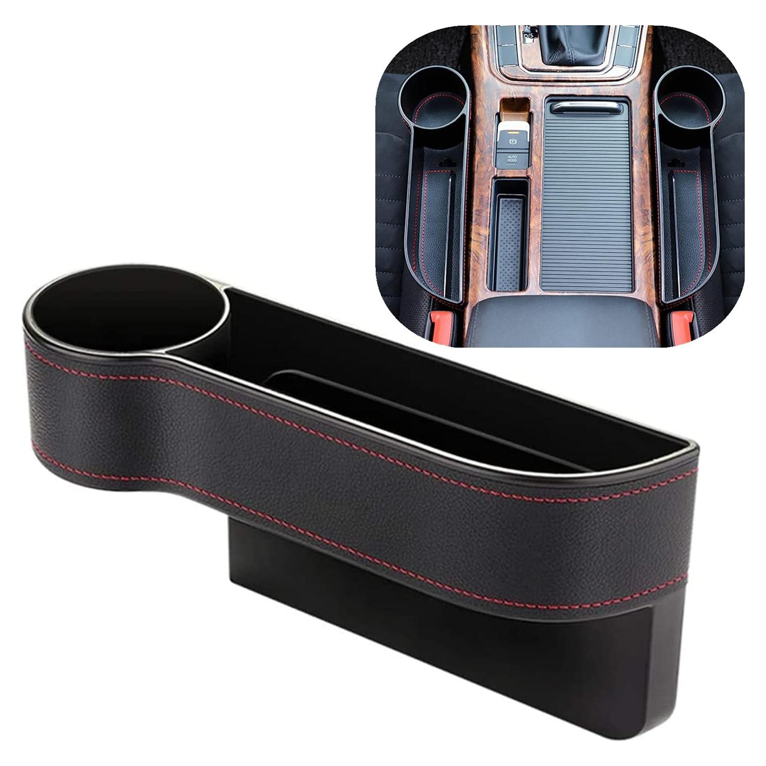 Organizador de Espacio entre Asientos Coforder Negro PU con Portavasos