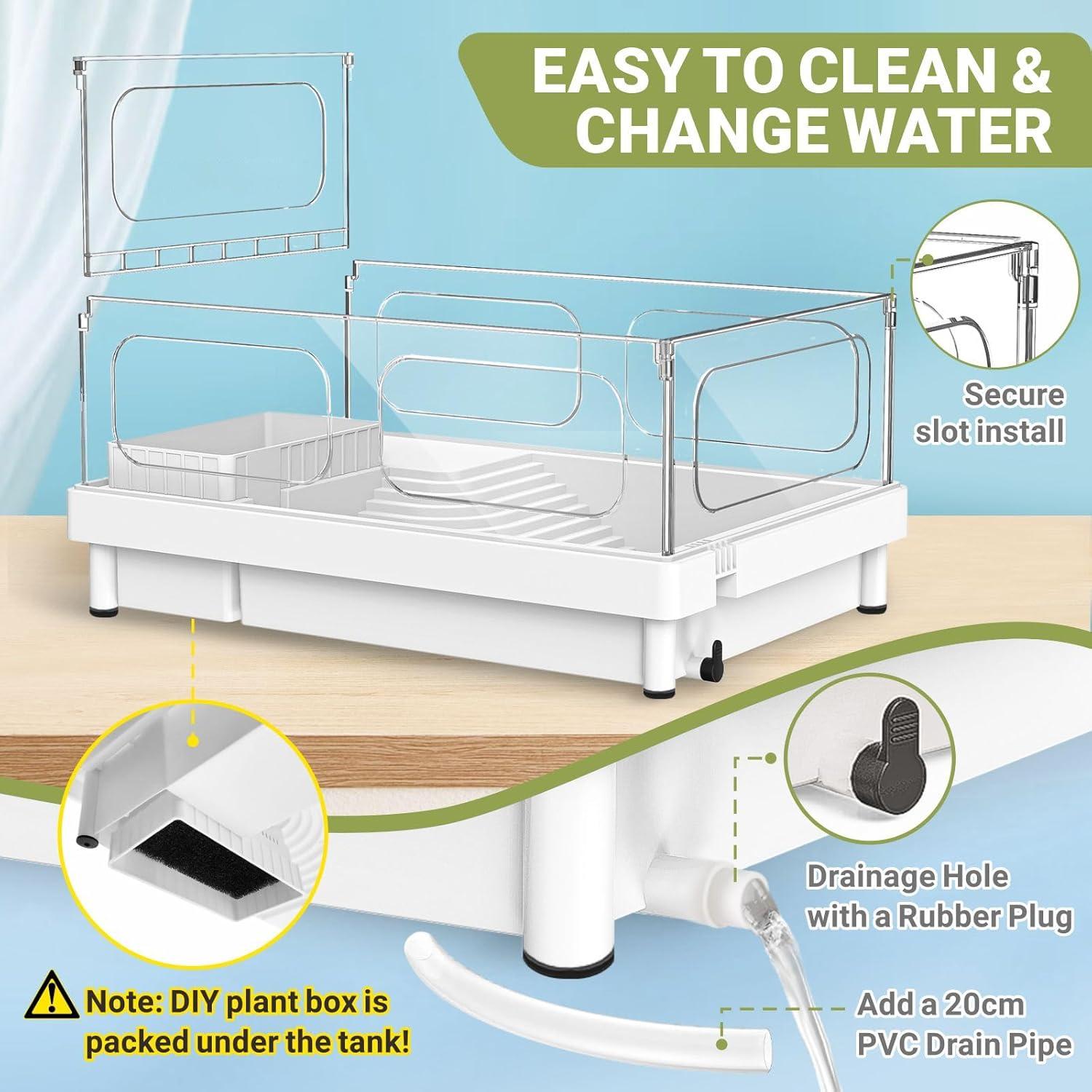 Acuario para Tortugas GOZILLA 39.1x26.9x18 cm Acrílico