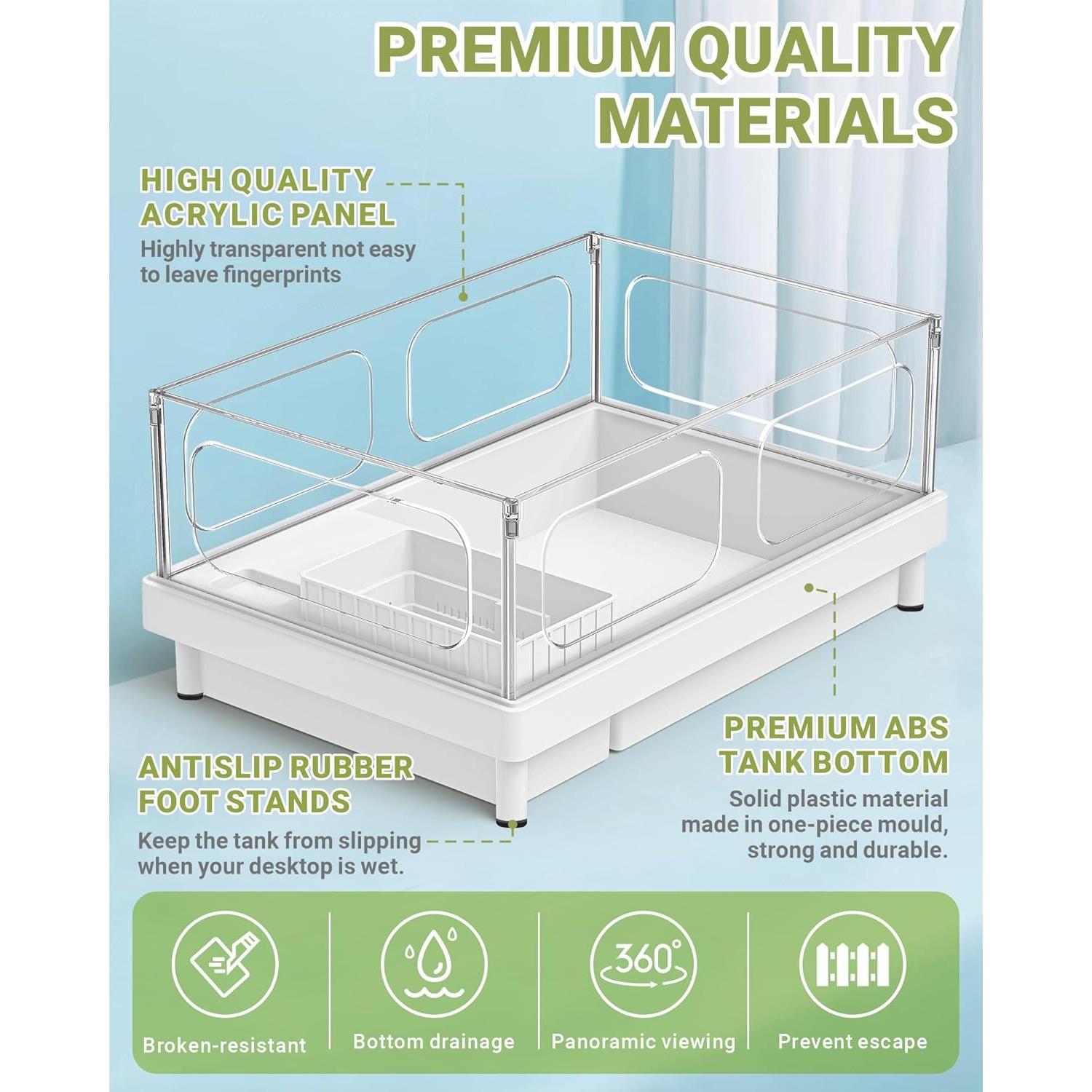 Acuario para Tortugas GOZILLA 39.1x26.9x18 cm Acrílico