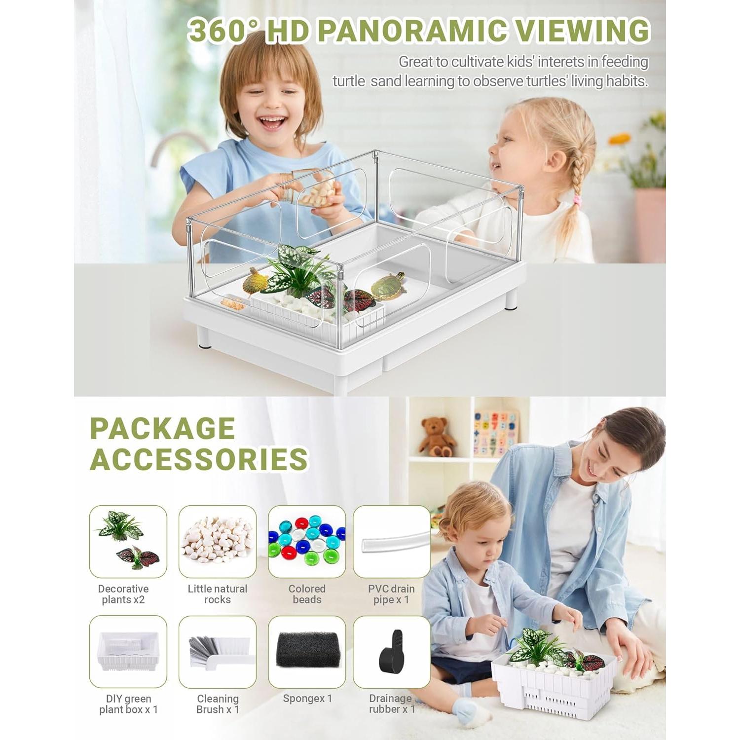 Acuario para Tortugas GOZILLA 39.1x26.9x18 cm Acrílico