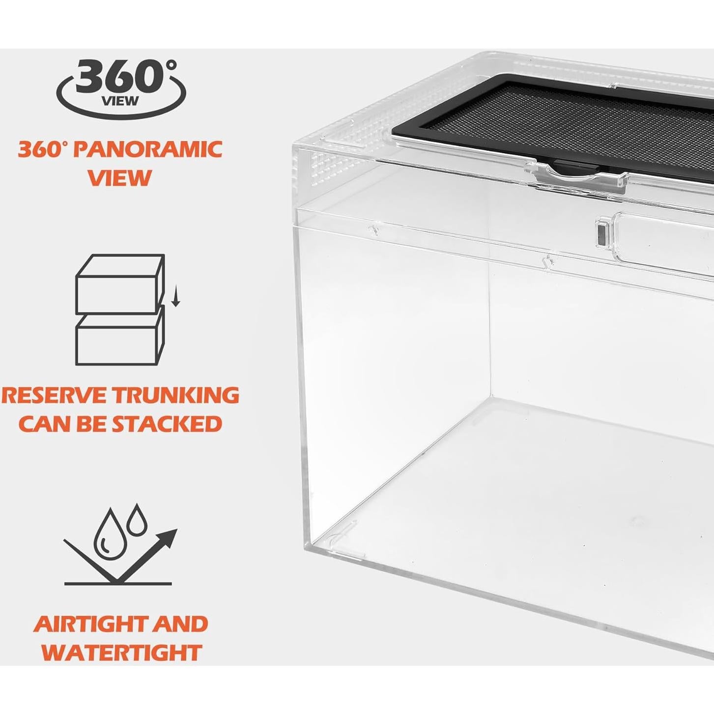 Terrario Pequeño AZV 30.48x22.86x17.78 cm con Accesorios