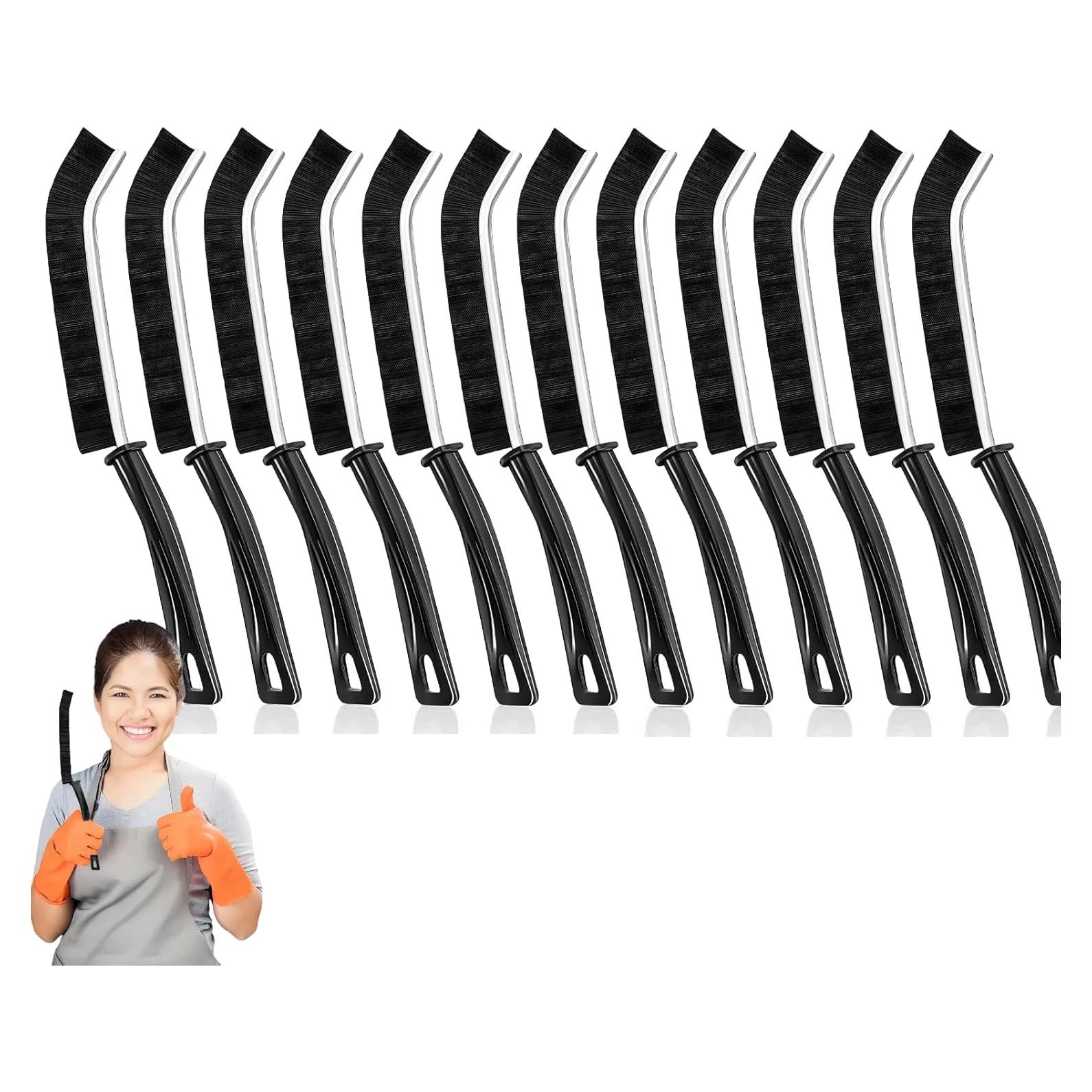 Cepillo de limpieza de ranuras HANGZIGD 12 piezas ergonómico