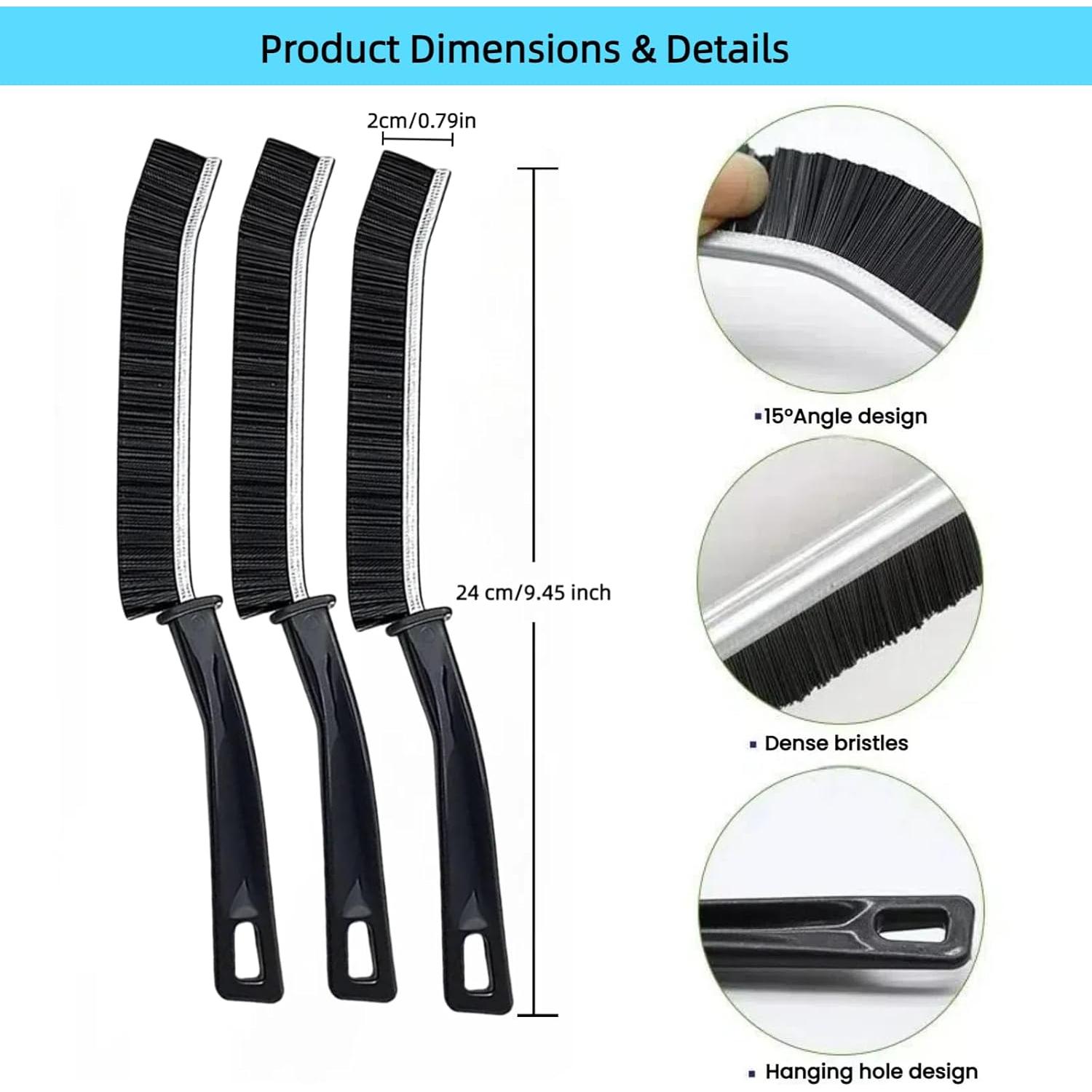 Cepillo de limpieza de ranuras HANGZIGD 12 piezas ergonómico