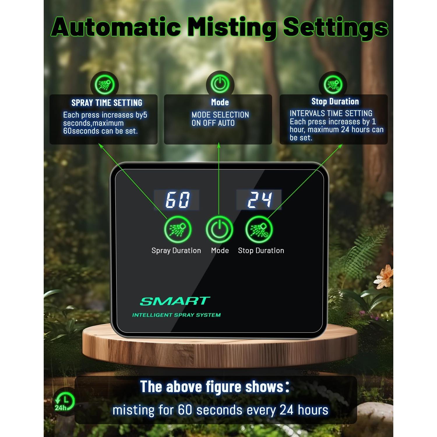 Nebulizador Automático para Reptiles Ycxydr SMART-01 con Temporizador