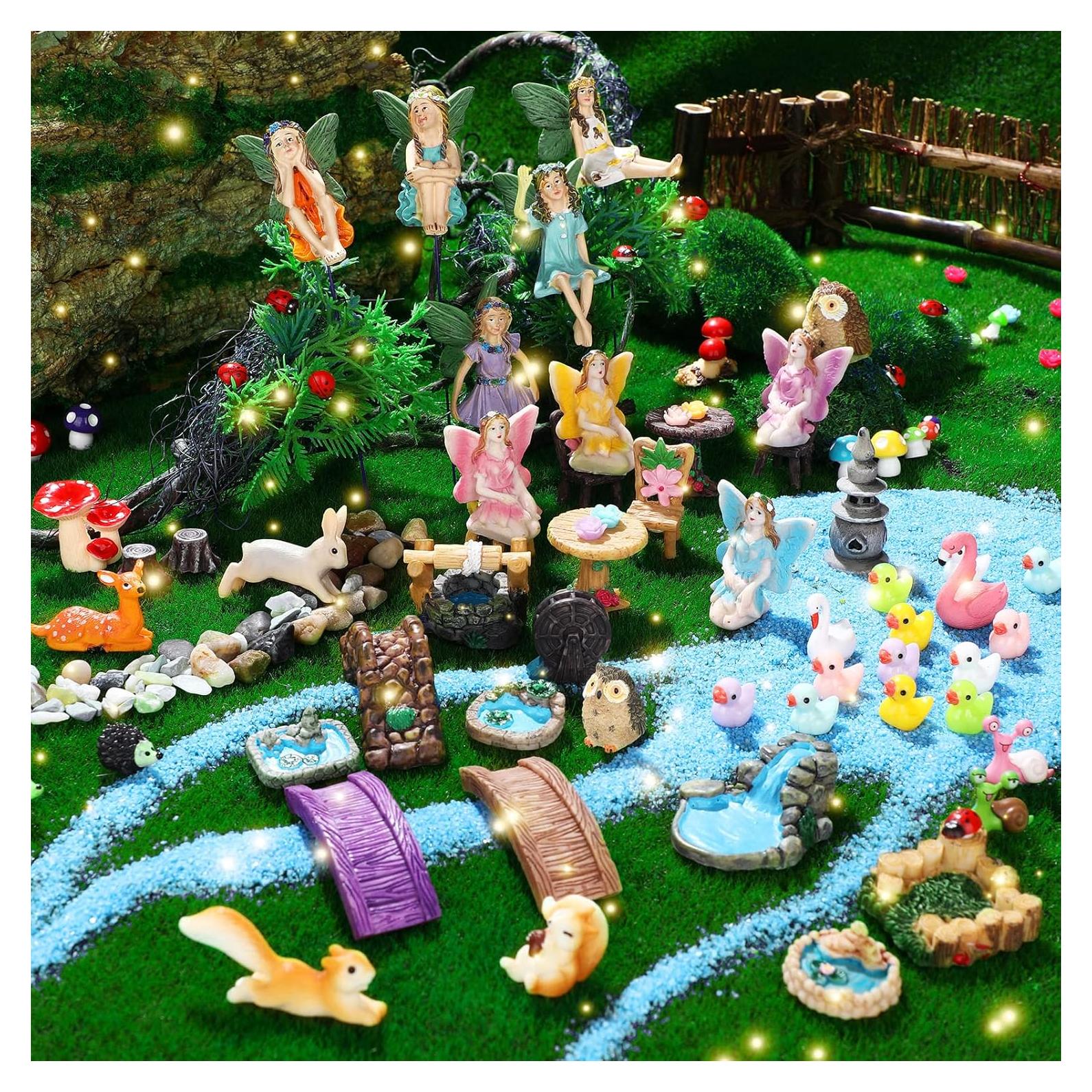 Kit de Jardín 120 Piezas Accesorios Miniaturas Unittype