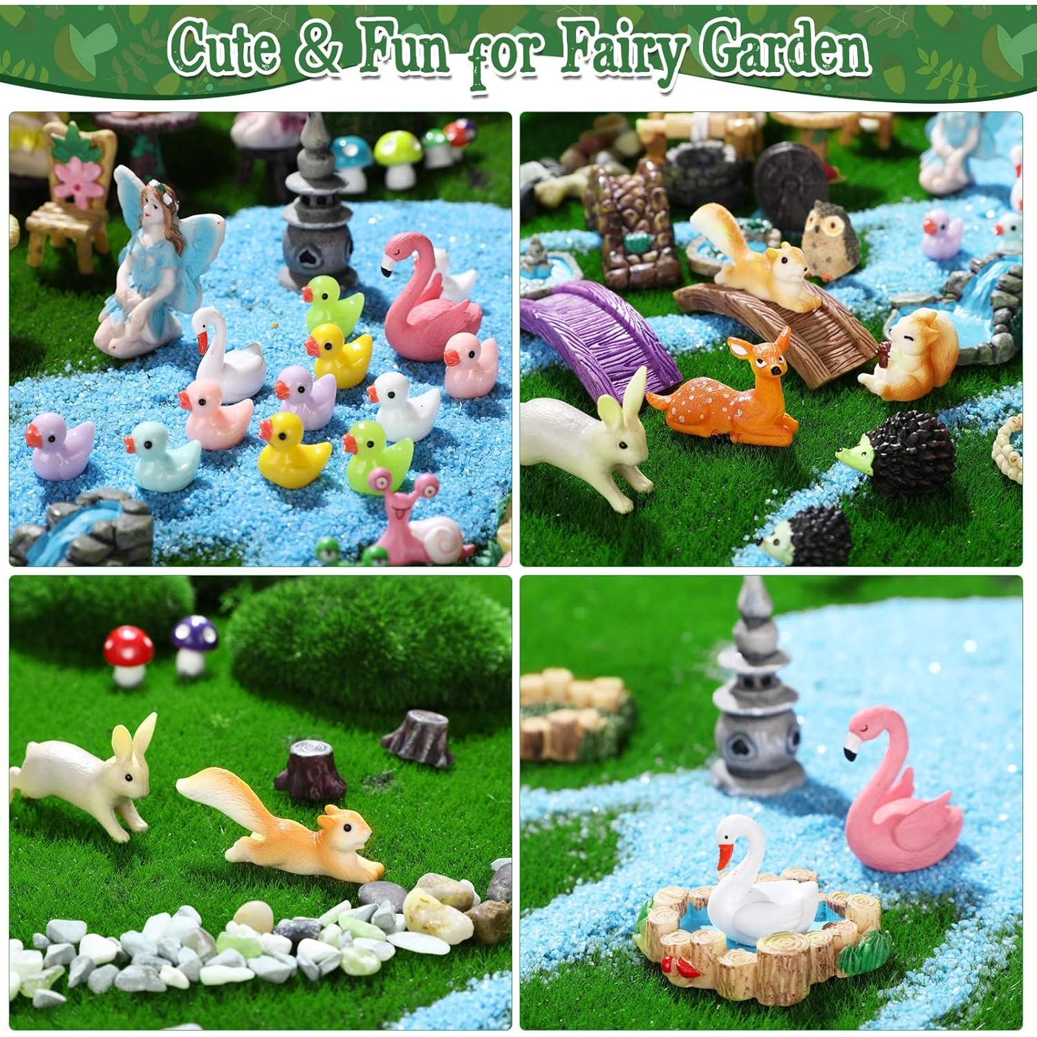 Kit de Jardín 120 Piezas Accesorios Miniaturas Unittype