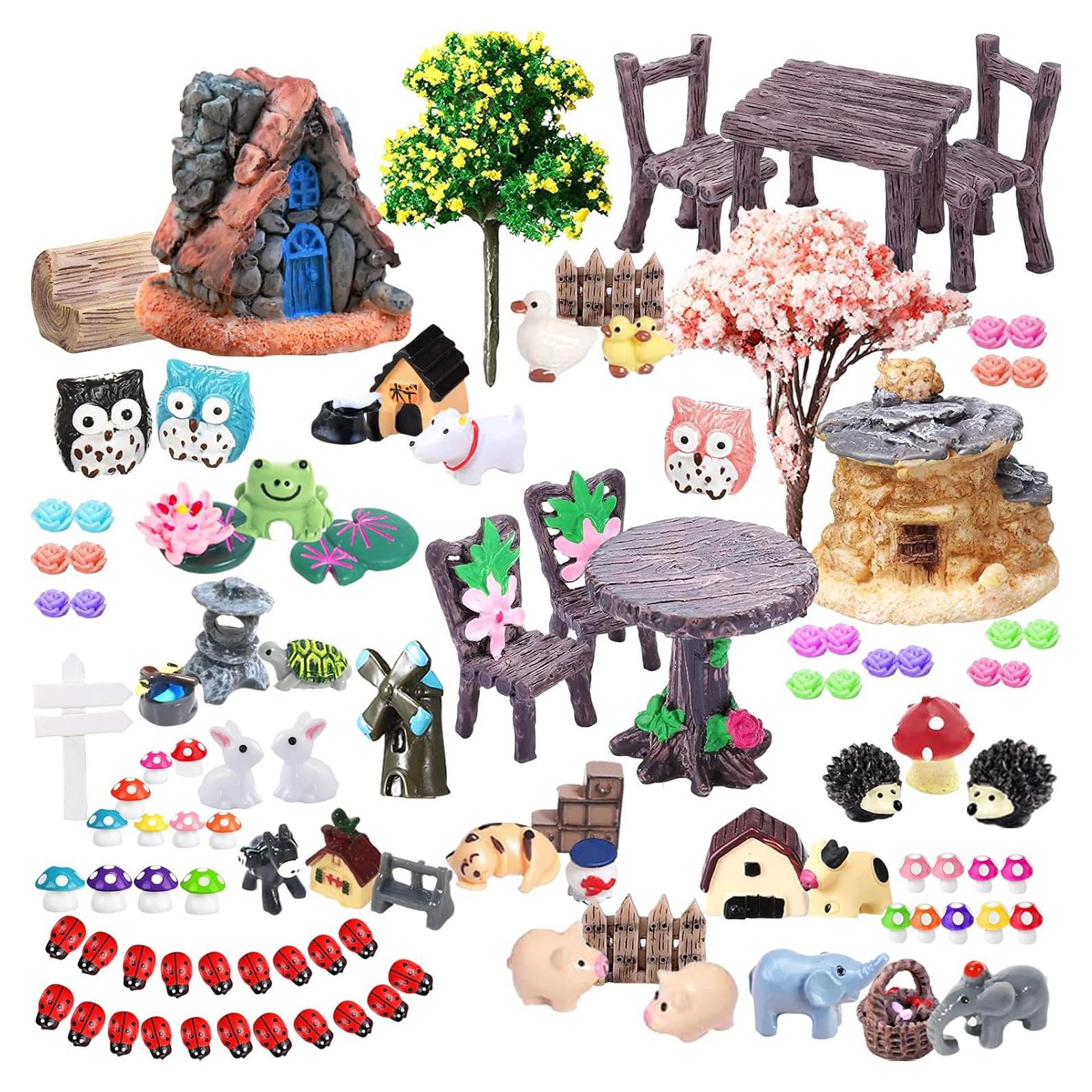 Kit de Jardín de Hadas 108 Piezas CHAKANLX Miniaturas