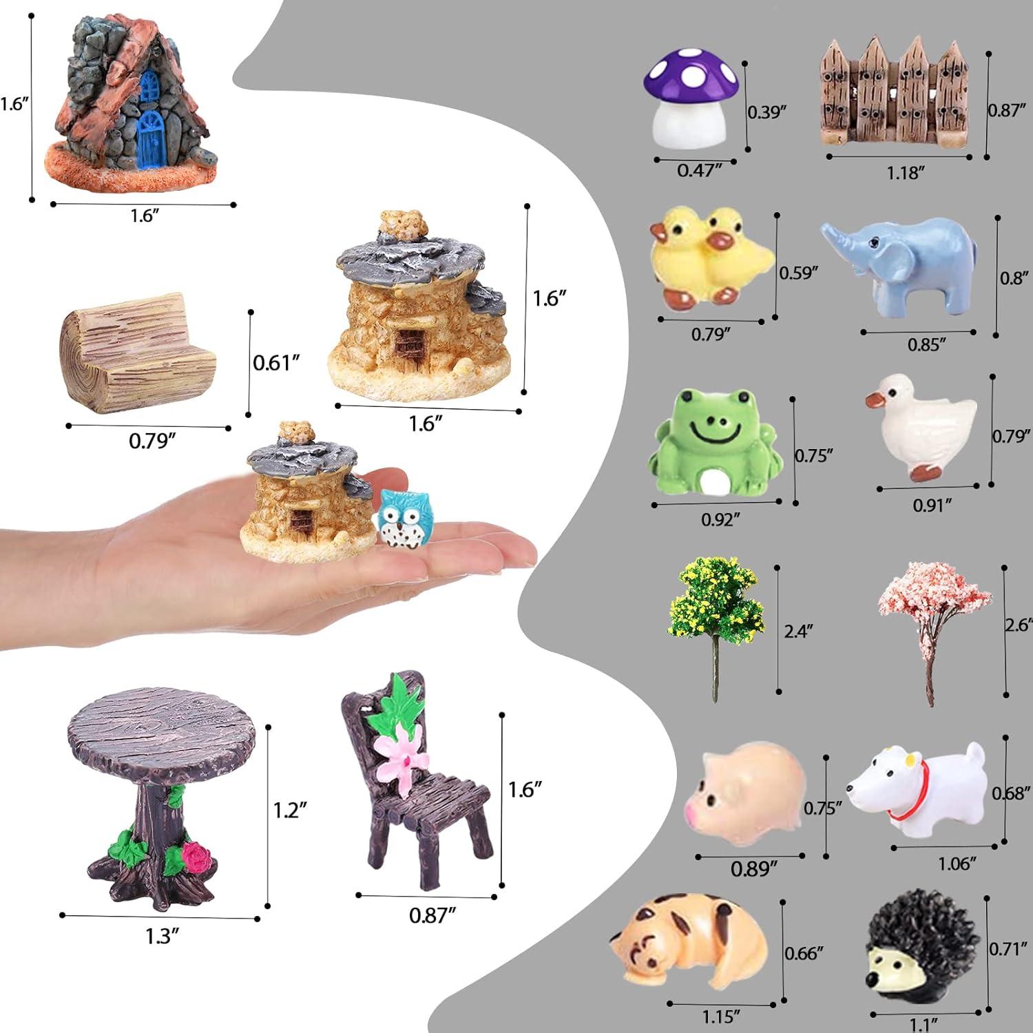 Kit de Jardín de Hadas 108 Piezas CHAKANLX Miniaturas