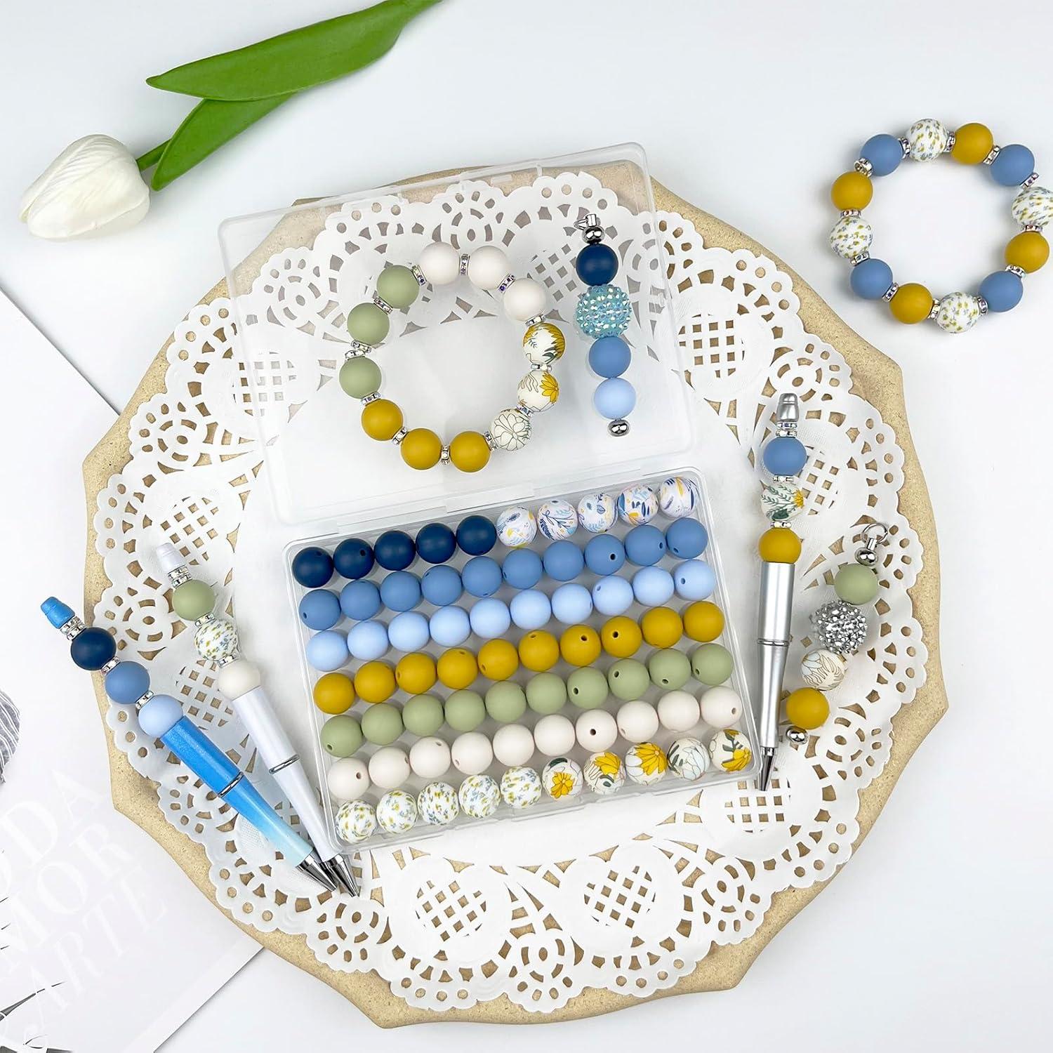 70 Perlas de Silicona IESCOO 15mm para DIY Floral