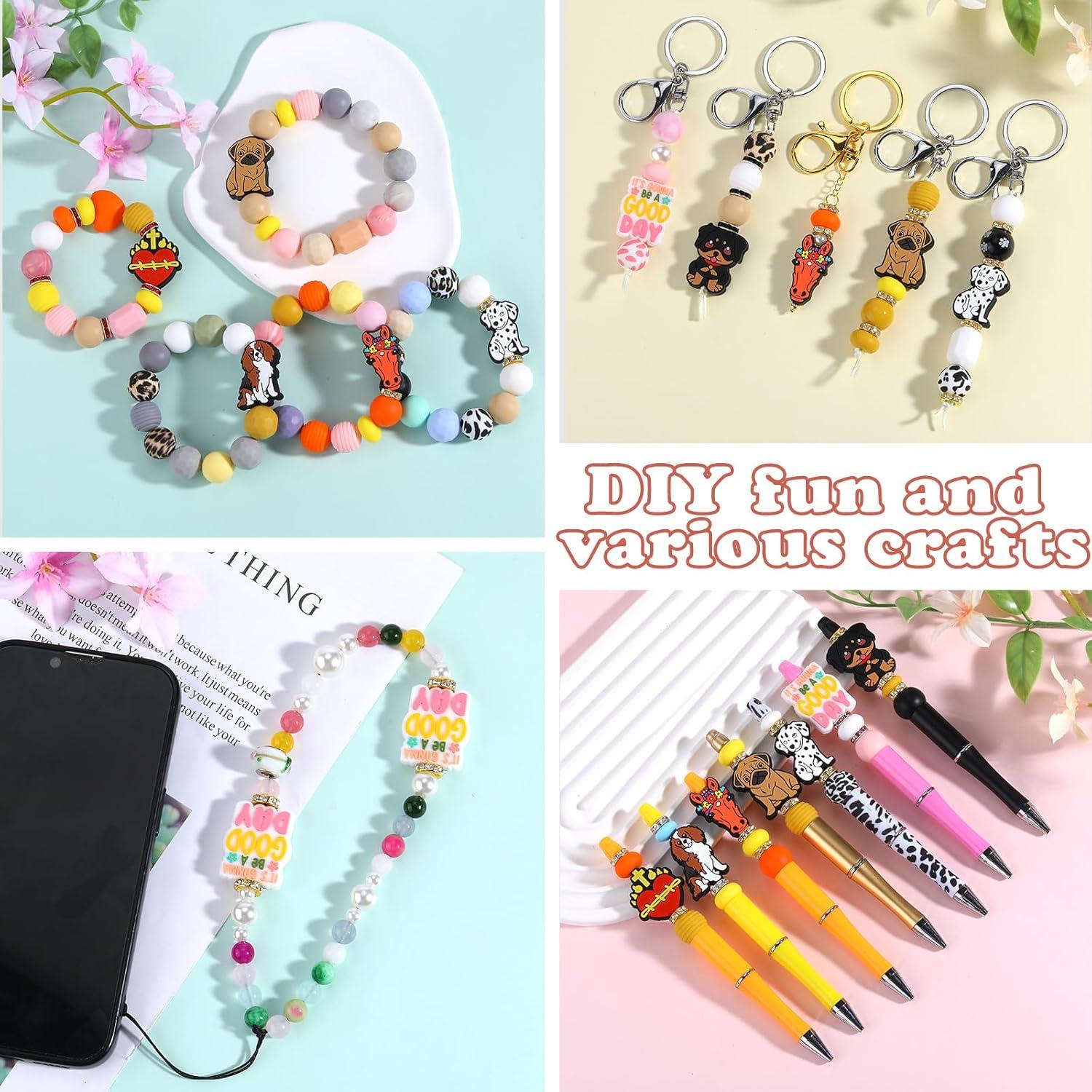 10 Perlas de Silicona Rottweiler HUAAPLEGO para Joyería