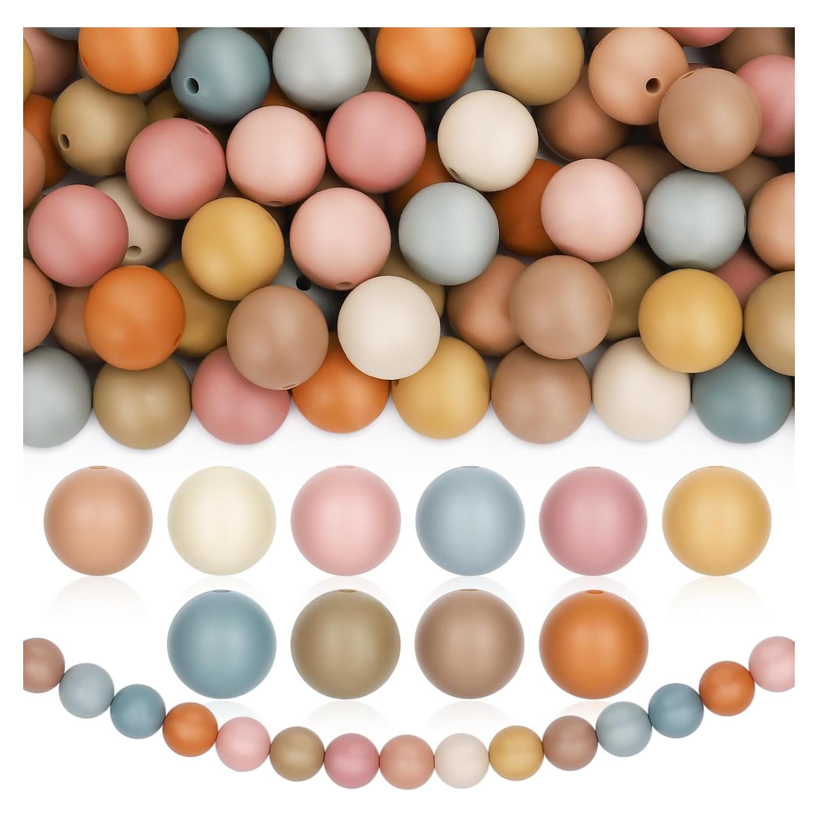 100 Perlas de Silicona Multicolor 15mm JarThenaAMCS DIY