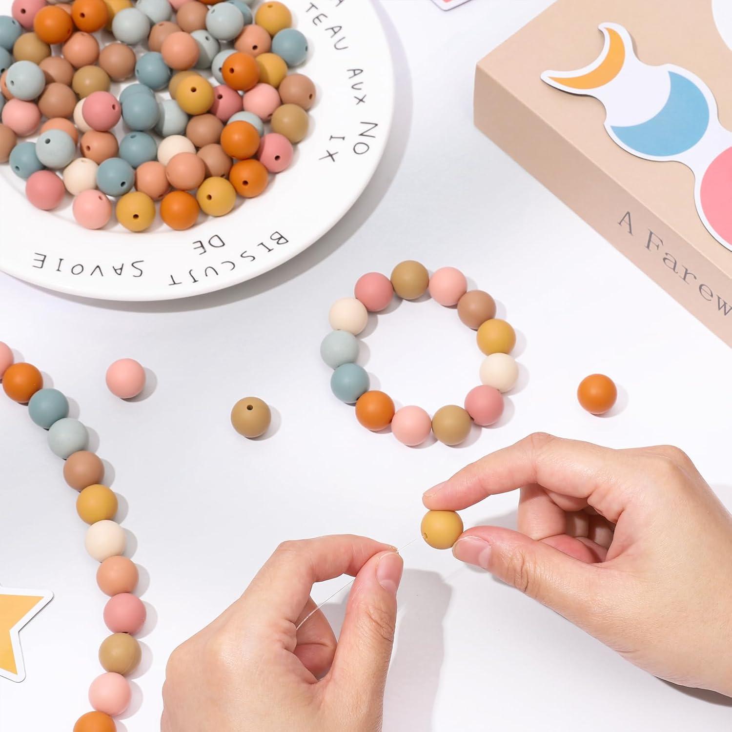 100 Perlas de Silicona Multicolor 15mm JarThenaAMCS DIY