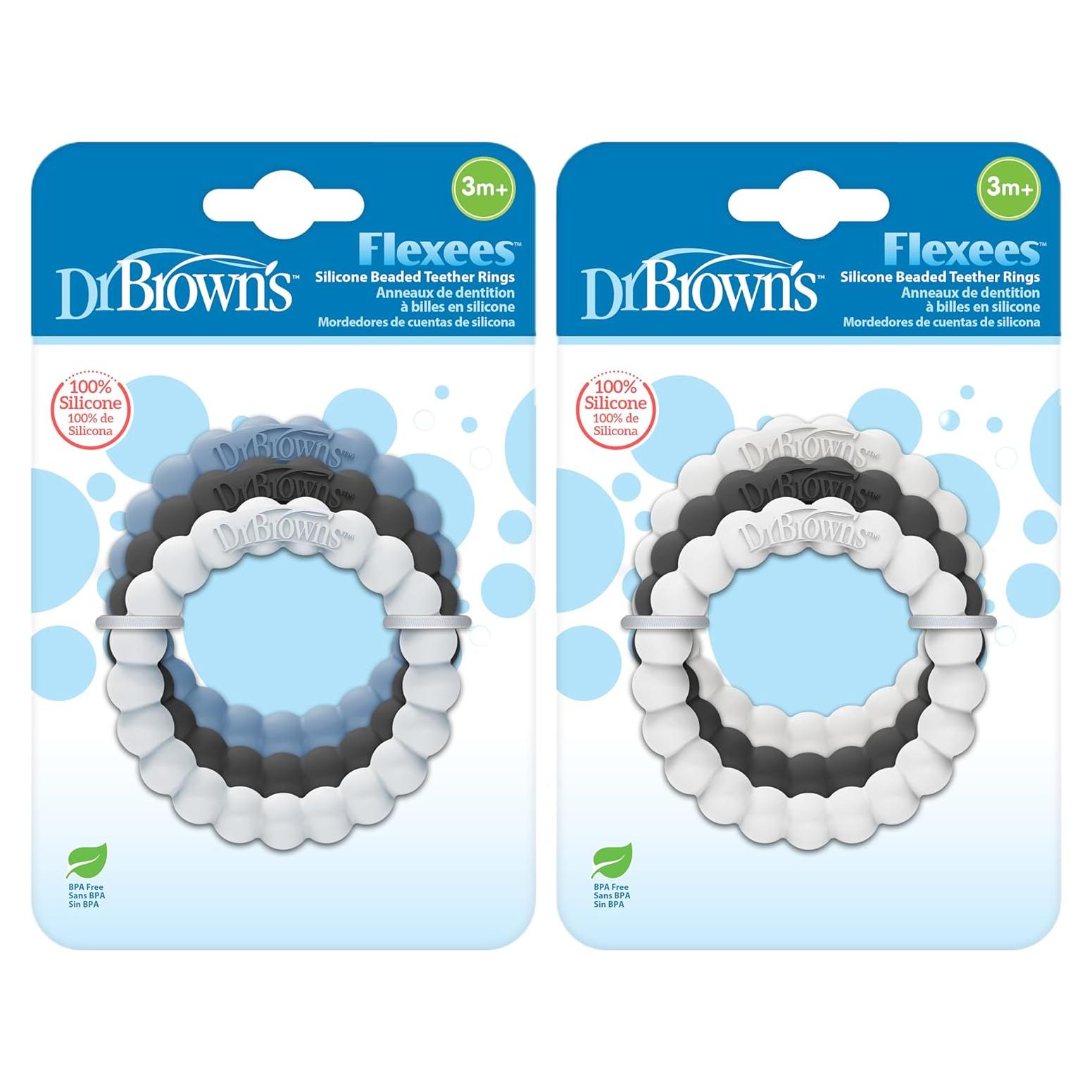 Anillos de Mordedor Dr. Brown's Flexees 100% Silicona 6 Piezas