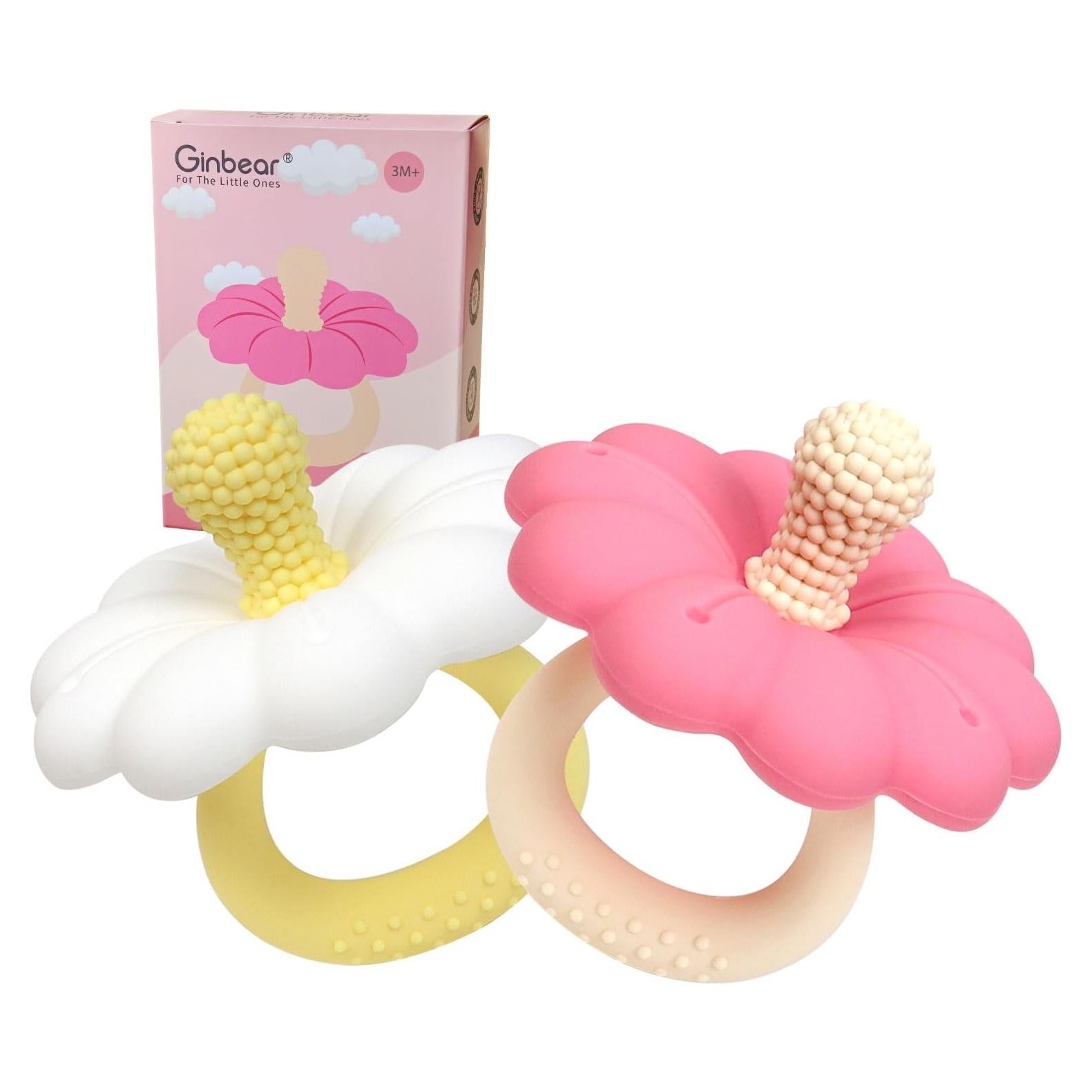 Chupete de Silicona Ginbear para Bebés 3 Meses + Libre de BPA (Juego de 2)