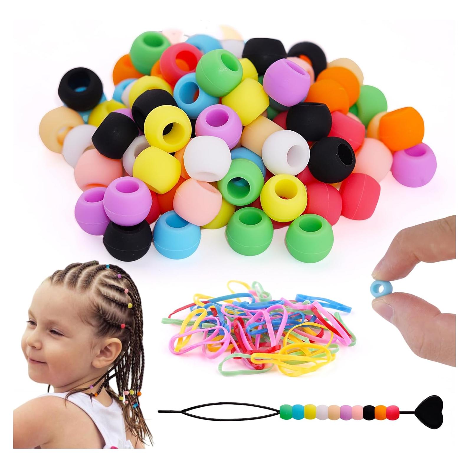 100 Perlas de Silicona para Cabello Jyukan - Accesorios Coloridos