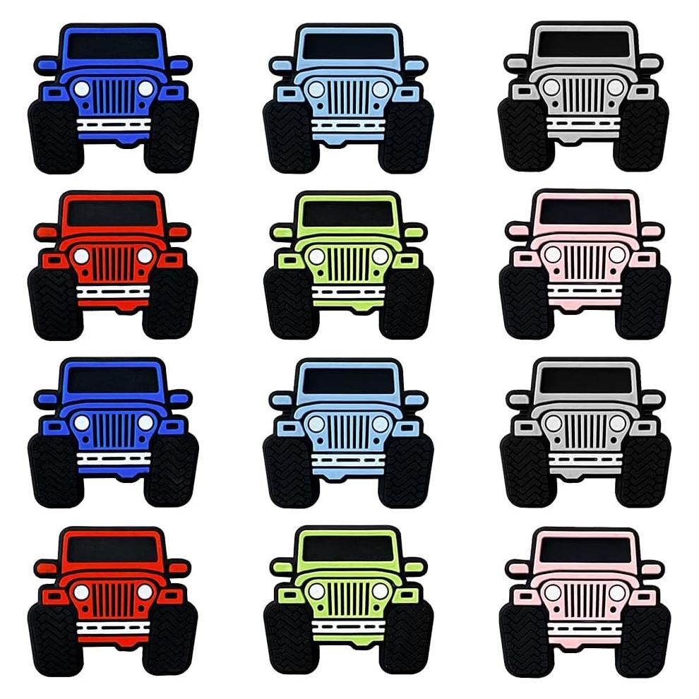 12 Perlas de Silicona en Forma de Camión dxfiuyio