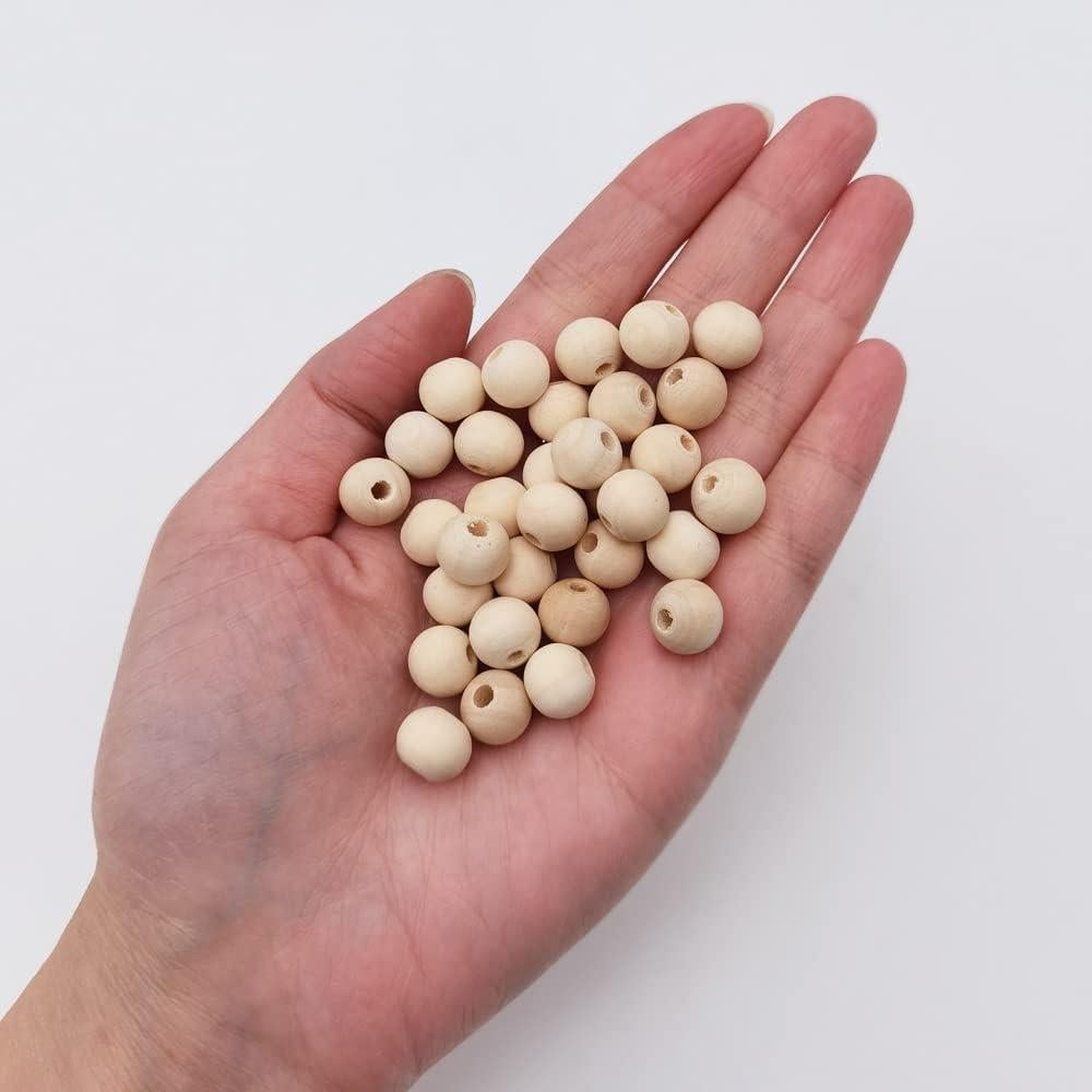 900 Perlas de Madera Natural 10mm INSPIRELLE + Cuerda de Yute