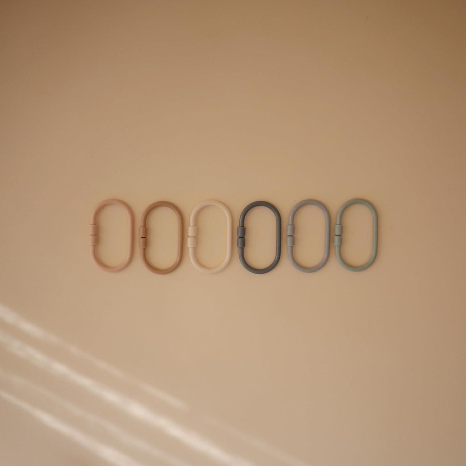 Juguete de Anillos de Cadena mushie 12 Piezas para Bebés