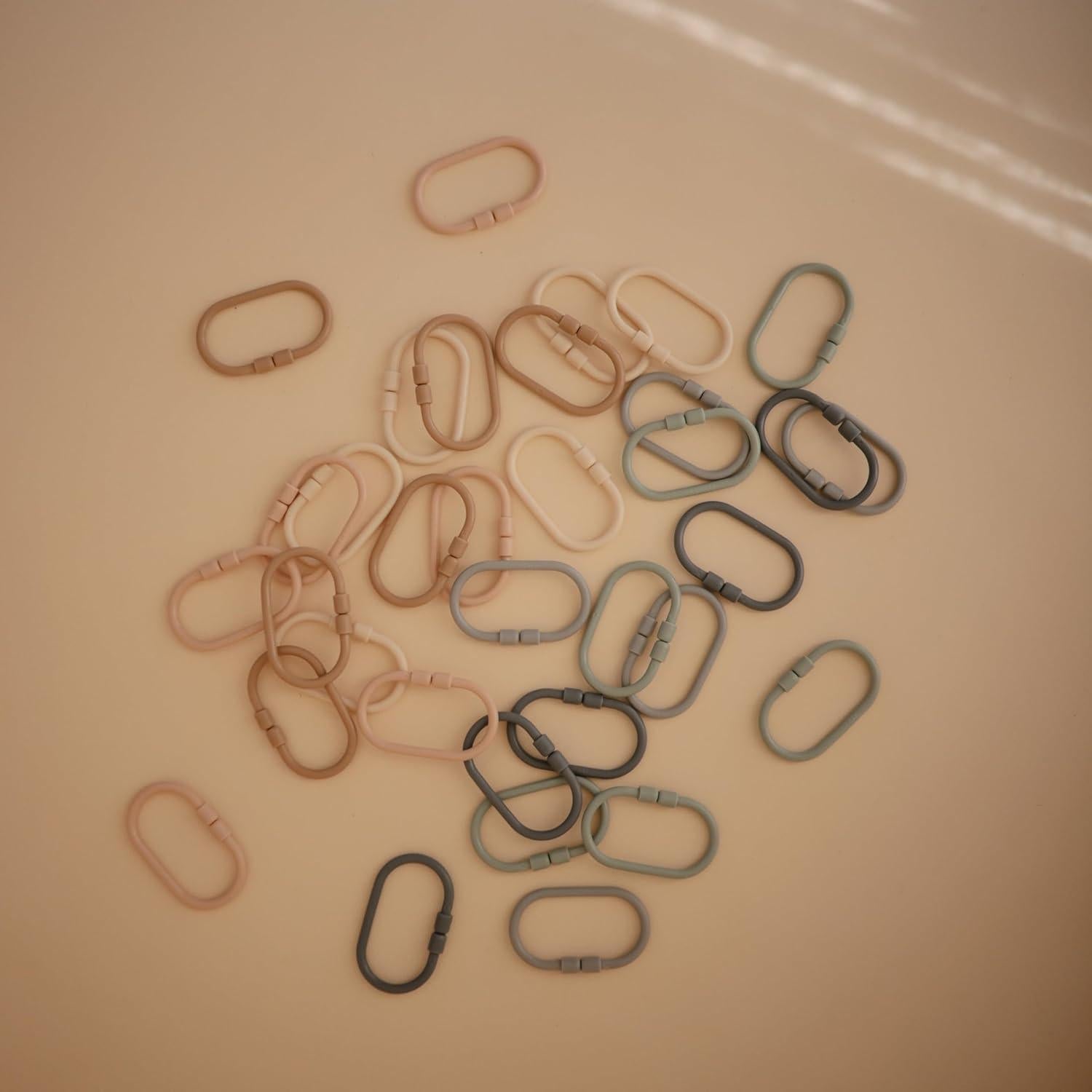 Juguete de Anillos de Cadena mushie 12 Piezas para Bebés