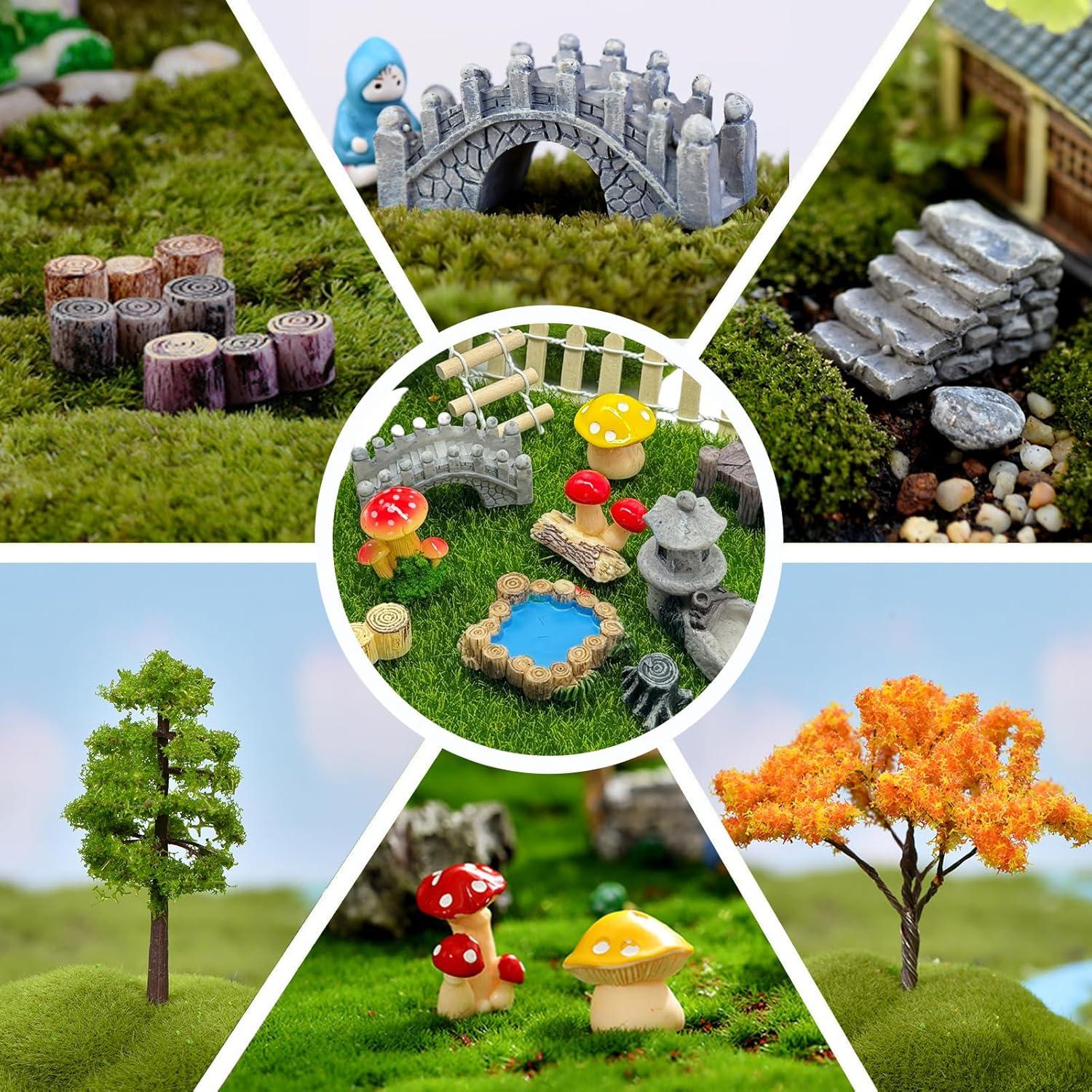 23 Piezas Miniaturas Jardín Hadas Julang Decoraciones Arañas