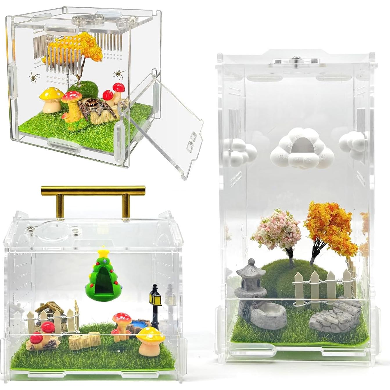 23 Piezas Miniaturas Jardín Hadas Julang Decoraciones Arañas