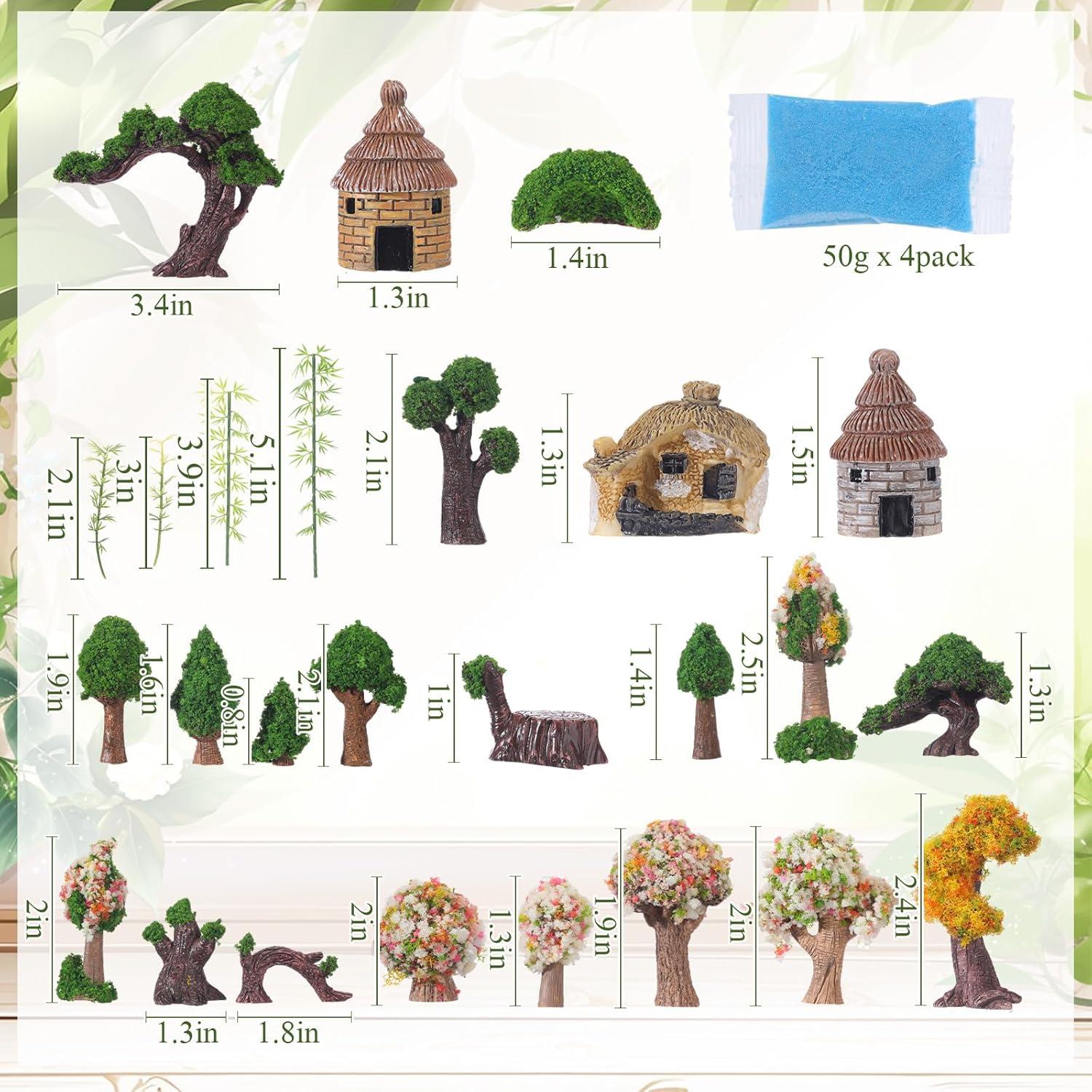 Set Miniaturas Jardín 58 Piezas Canlierr para Decoración DIY