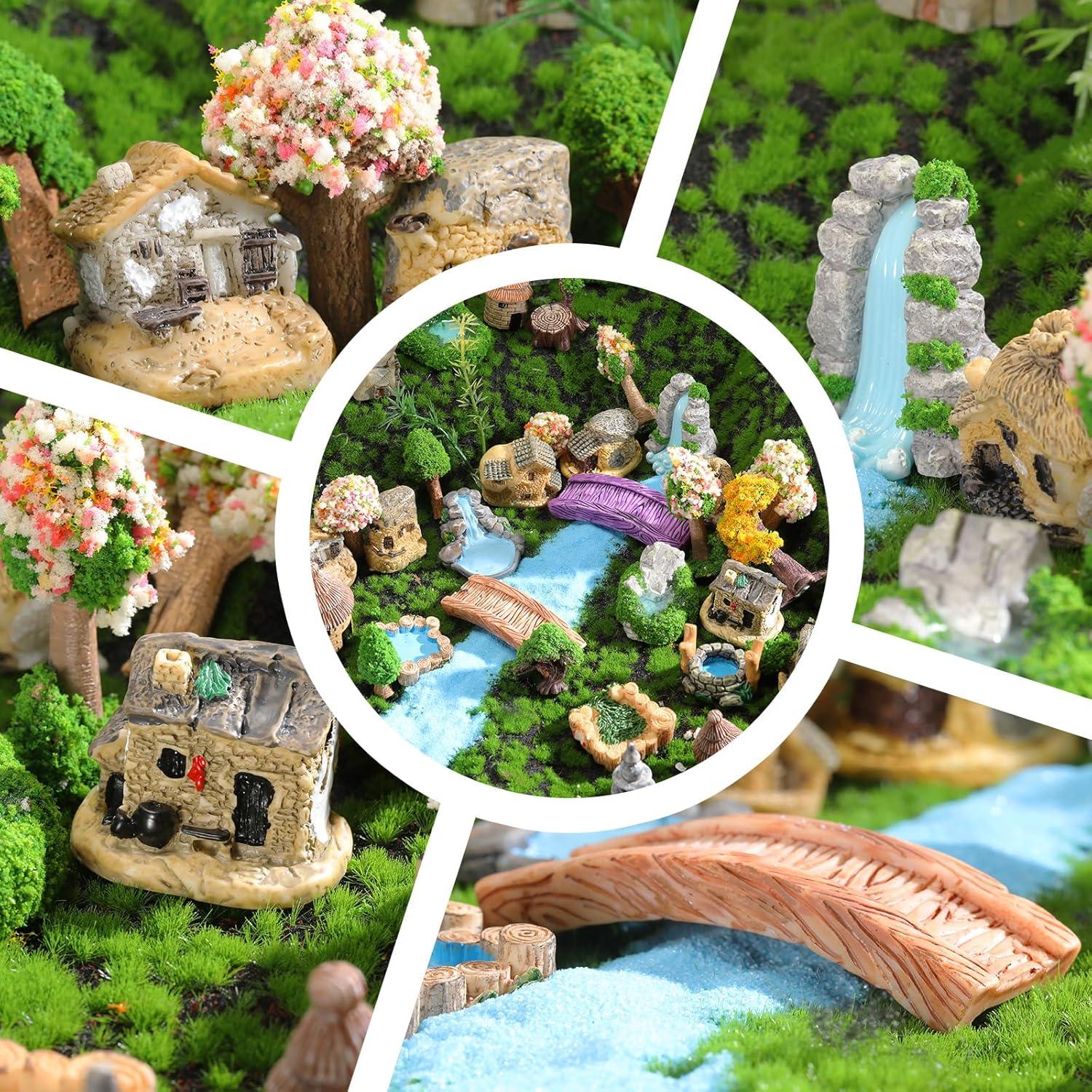 Set Miniaturas Jardín 58 Piezas Canlierr para Decoración DIY