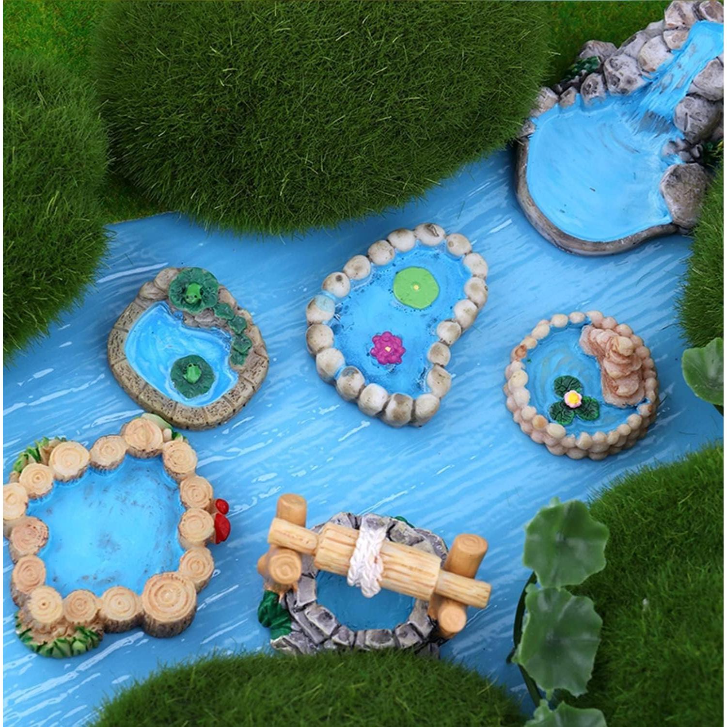 Kit Mini Accesorios Jardín de Hadas ZhangyiHot - Puente Resina