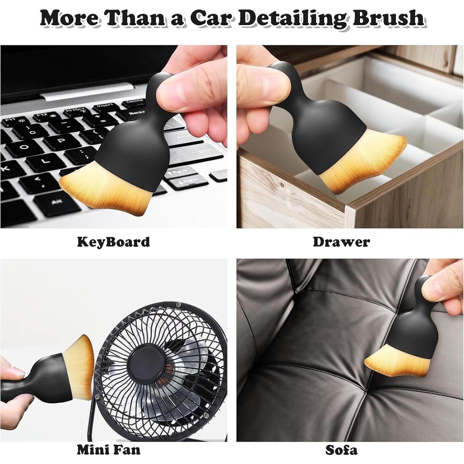 Paquete de 4 cepillos de limpieza de interiores de automóvil