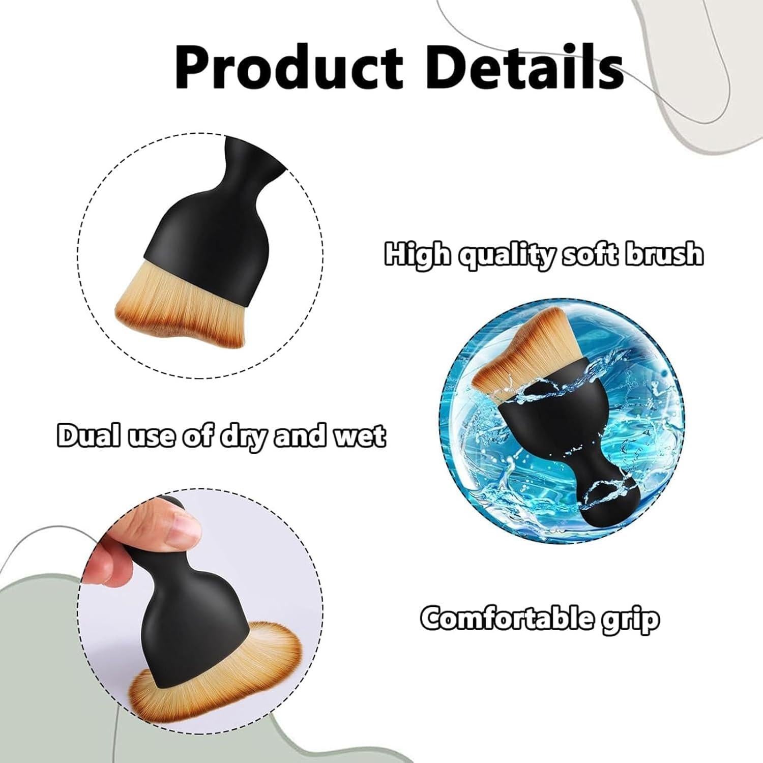 Paquete de 4 cepillos de limpieza de interiores de automóvil