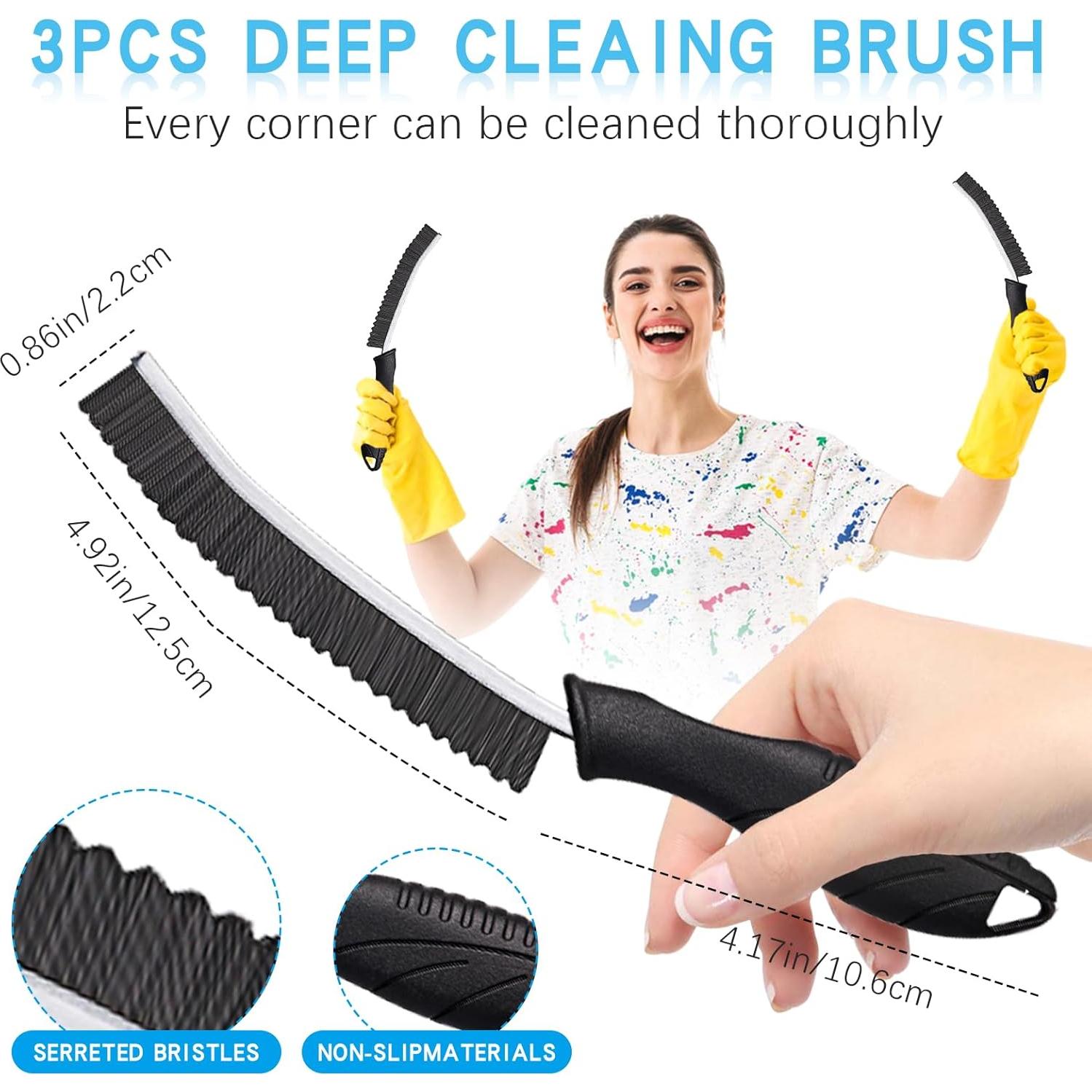 Juego de Cepillos de Limpieza Magiware - Cerdas Duras, 3 Unidades