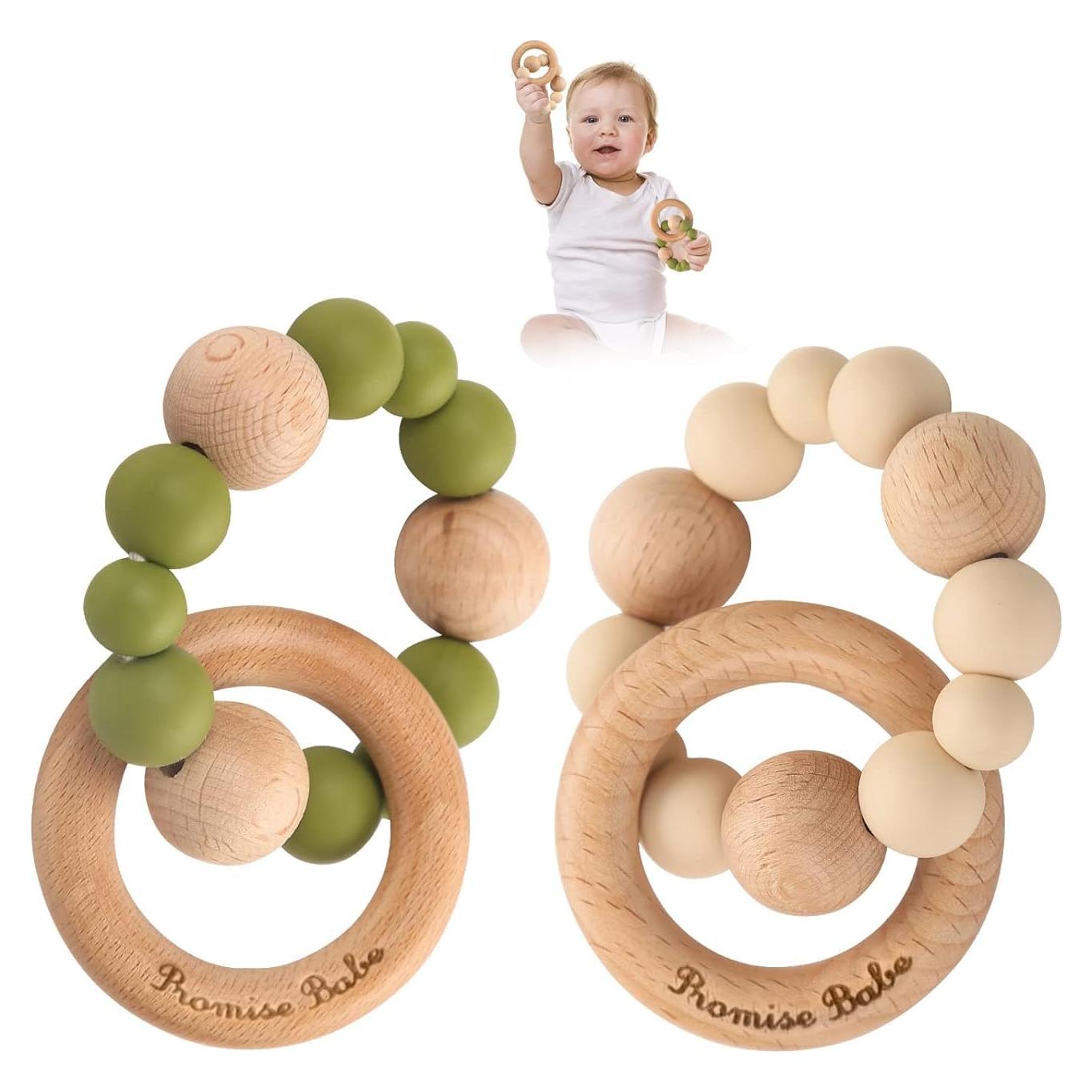 Set de 2 Pulseras de Silicona y Haya Promise Babe para Bebés