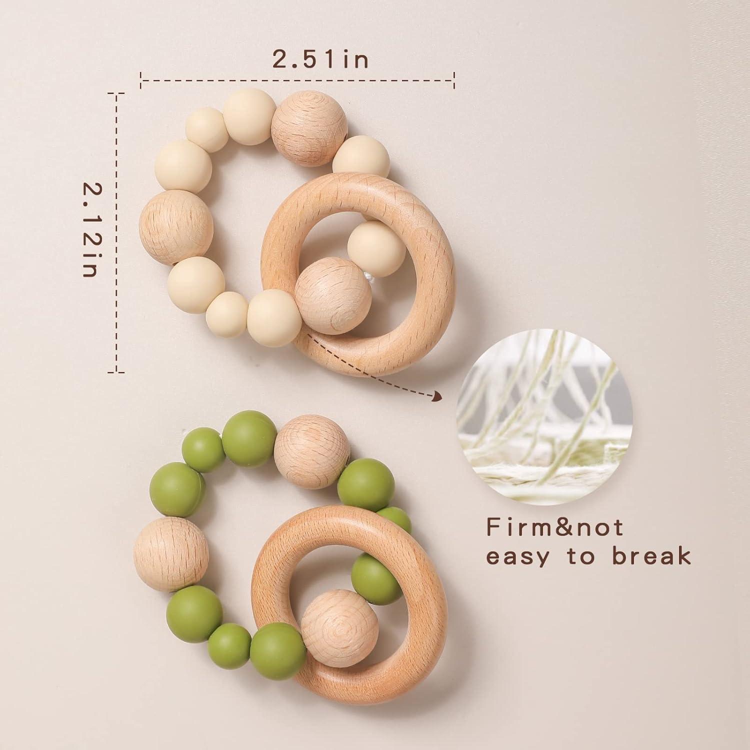 Set de 2 Pulseras de Silicona y Haya Promise Babe para Bebés