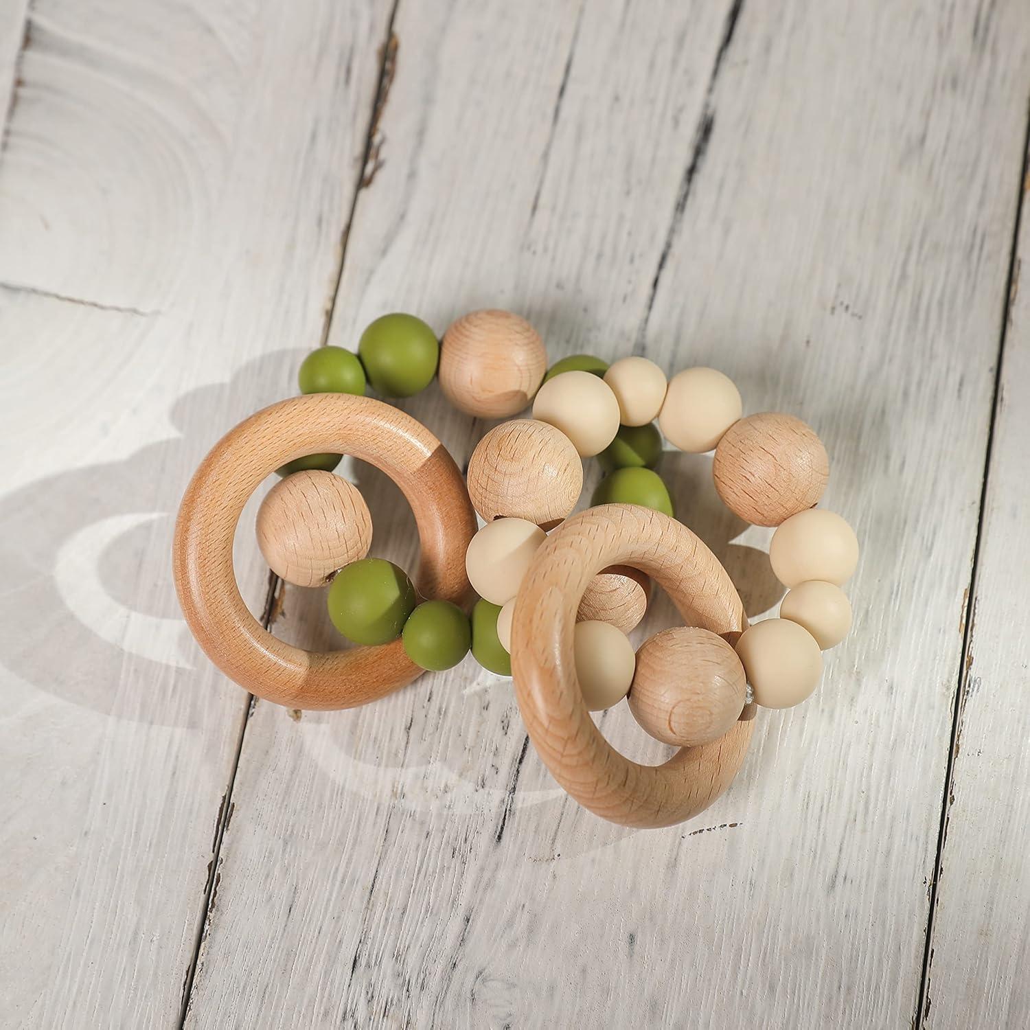 Set de 2 Pulseras de Silicona y Haya Promise Babe para Bebés