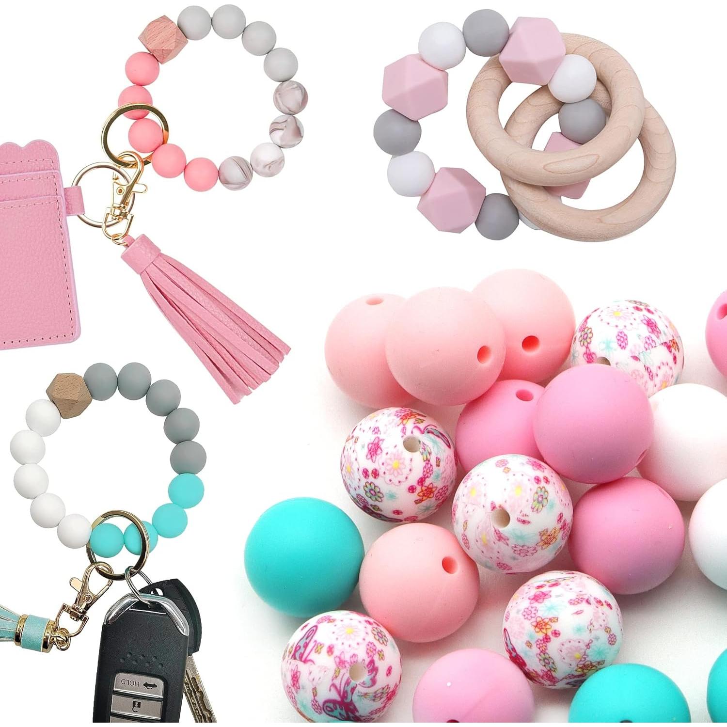 Perlas de Silicona 15mm Accesorios David 50 Piezas Flores