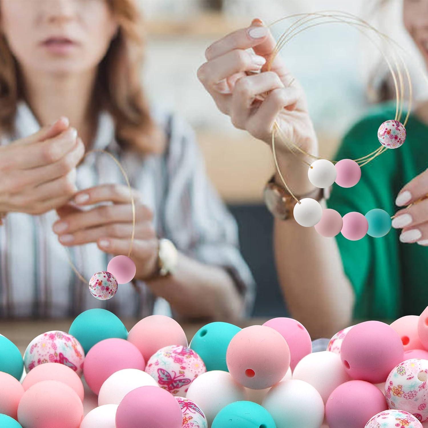 Perlas de Silicona 15mm Accesorios David 50 Piezas Flores