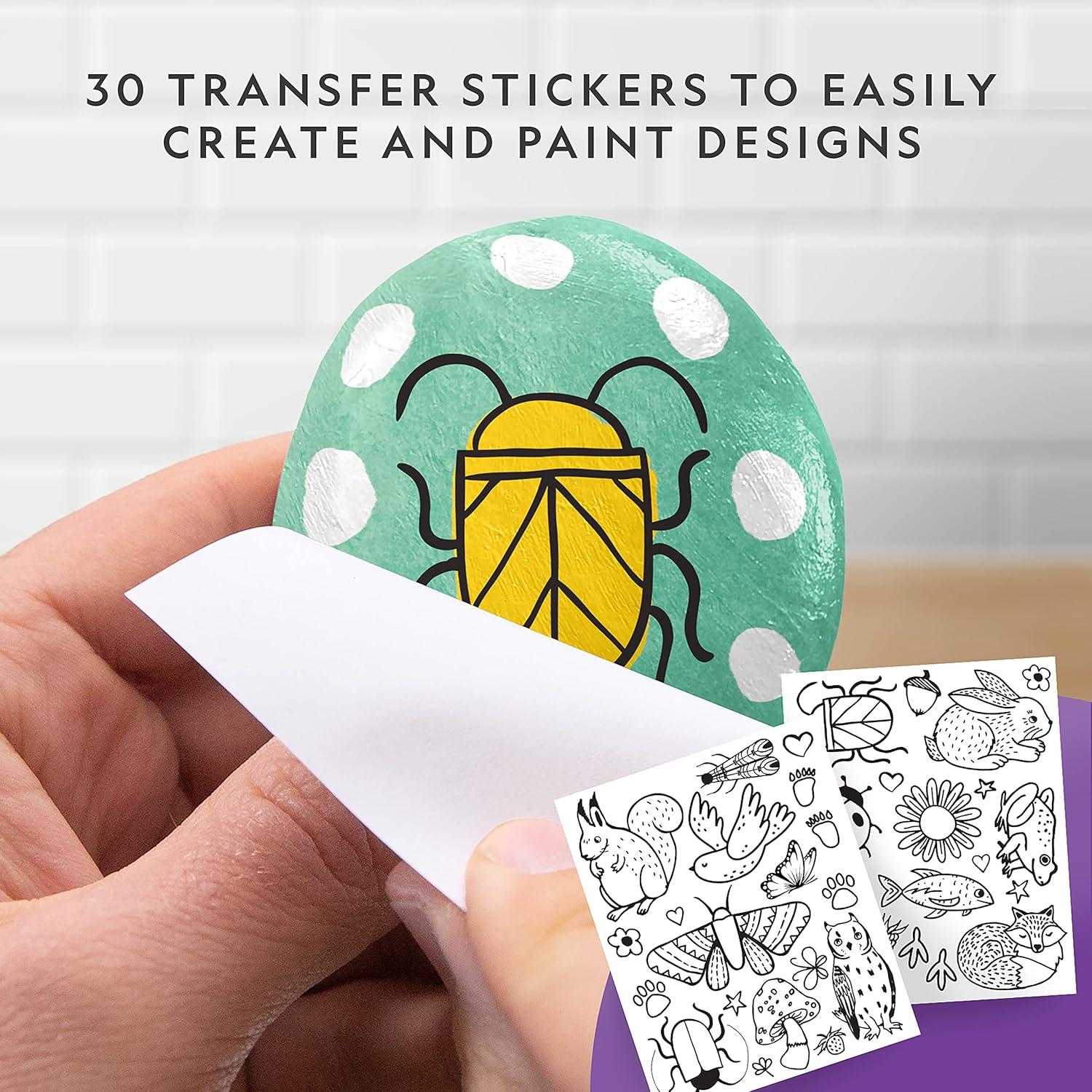 Kit de Pintura en Piedra Blue Marble - 15 Piedras y 10 Colores