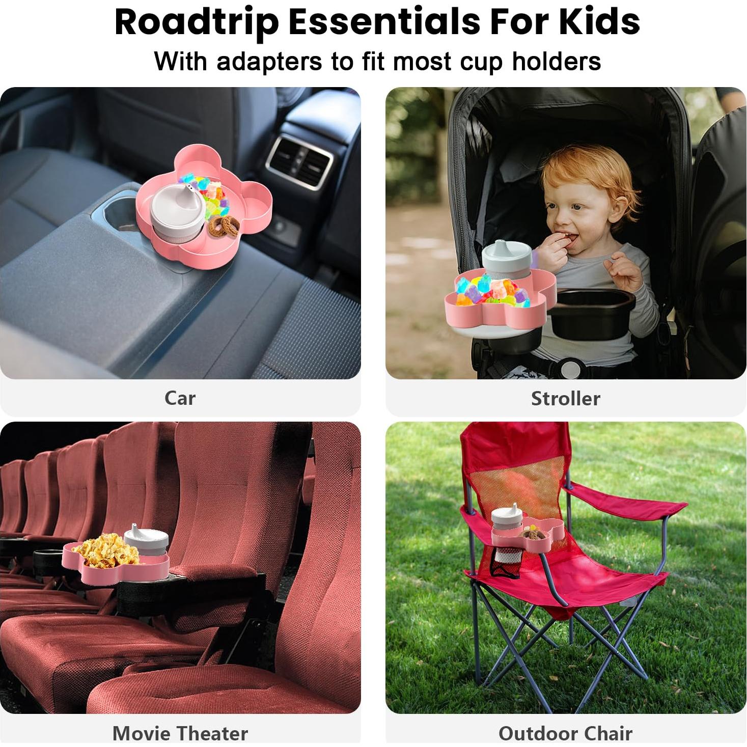 Bandeja de Snacks para Asiento de Auto BlueOrigin Rosa