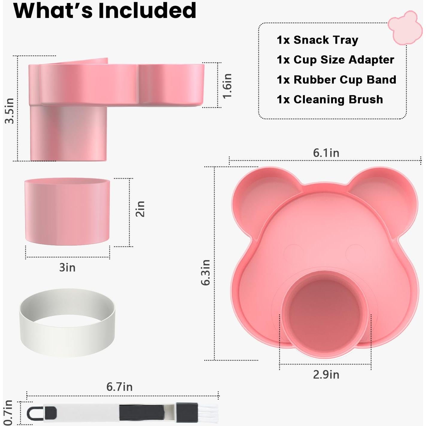 Bandeja de Snacks para Asiento de Auto BlueOrigin Rosa