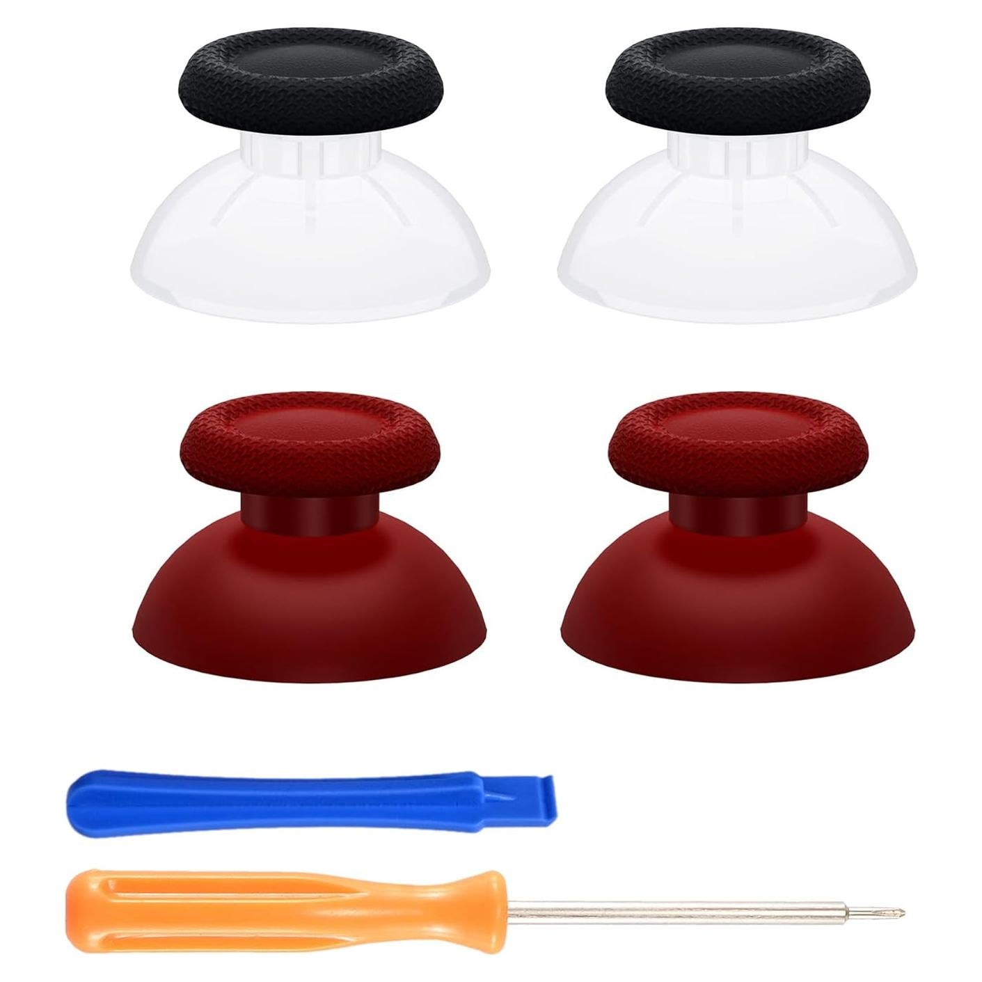 eXtremeRate Palancas Reemplazo PS5/PS4 Negro y Rojo