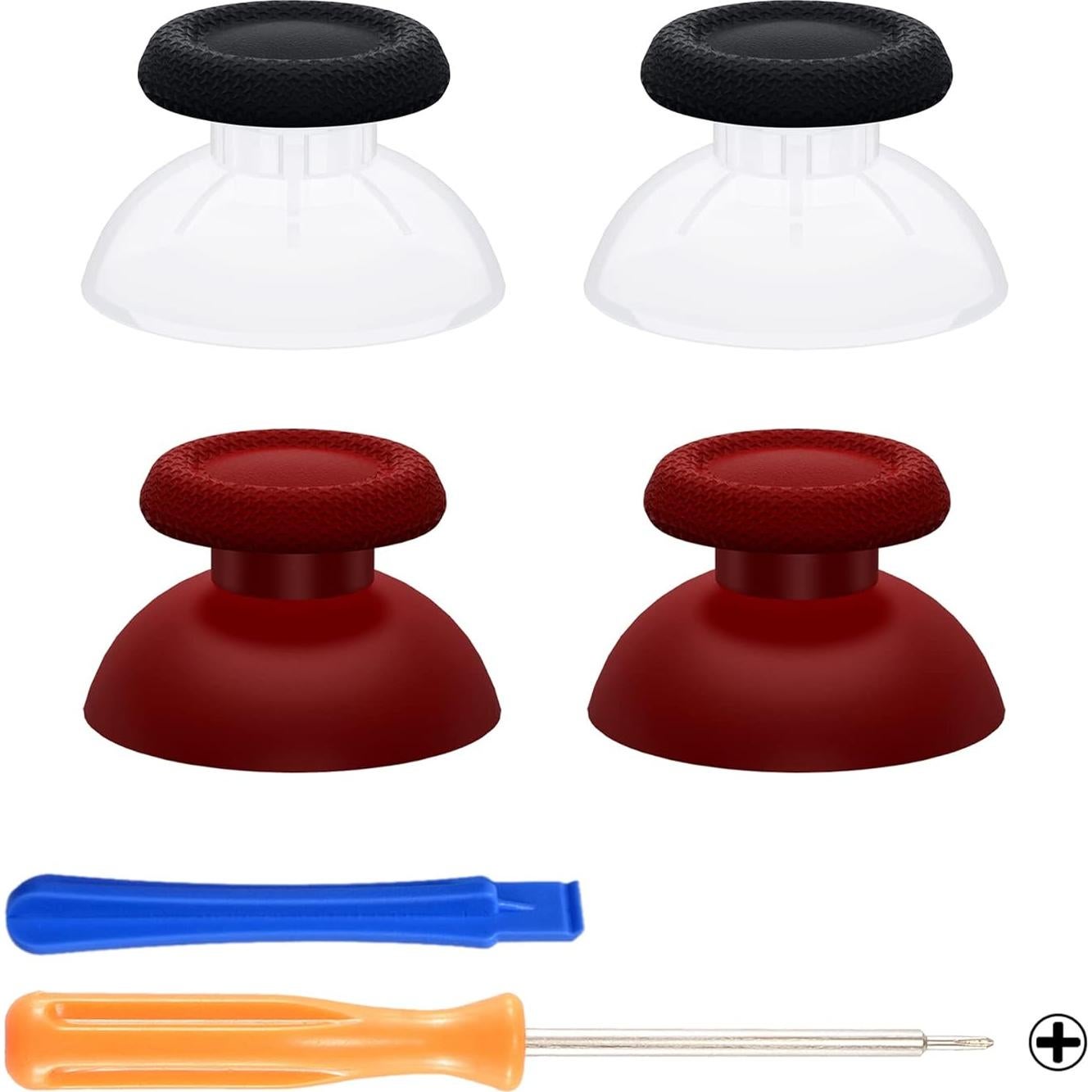 eXtremeRate Palancas Reemplazo PS5/PS4 Negro y Rojo