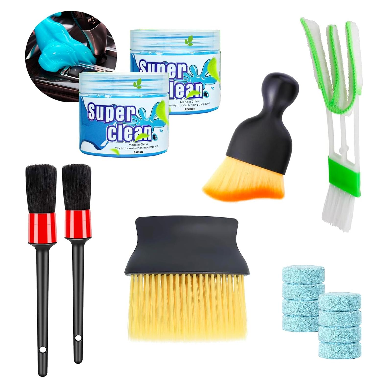 Kit de Limpieza de Interiores de Automóvil INGWETECH - 16 Piezas