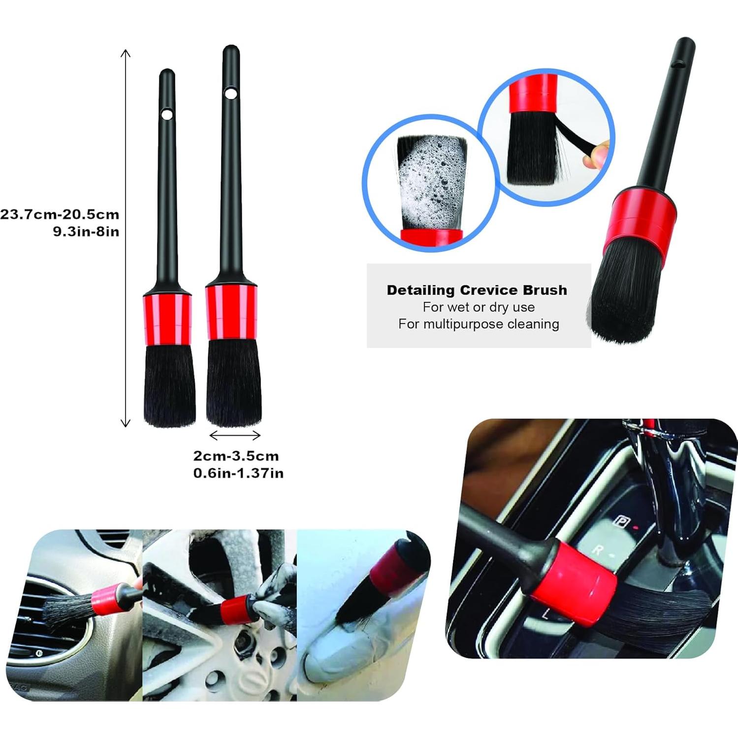 Kit de Limpieza de Interiores de Automóvil INGWETECH - 16 Piezas